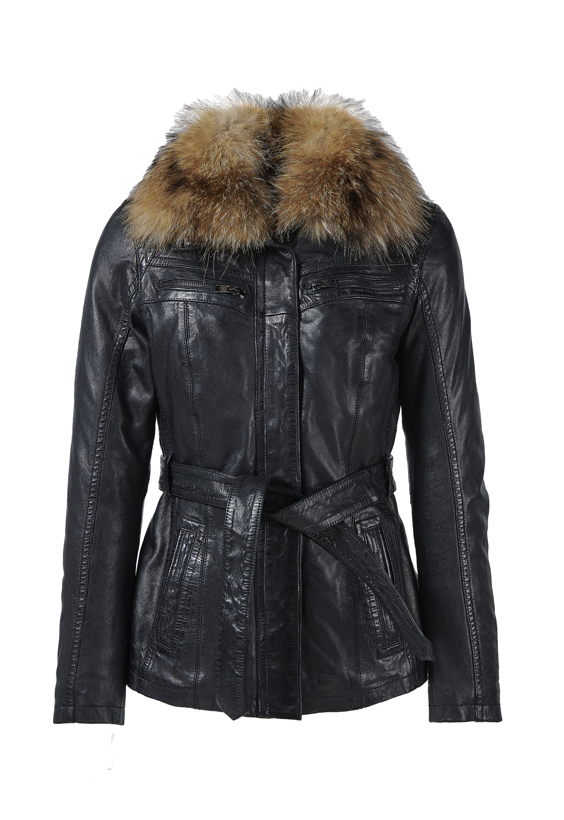 Casaco em pele Anabela