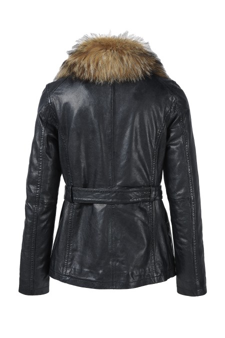 Casaco em pele Anabela