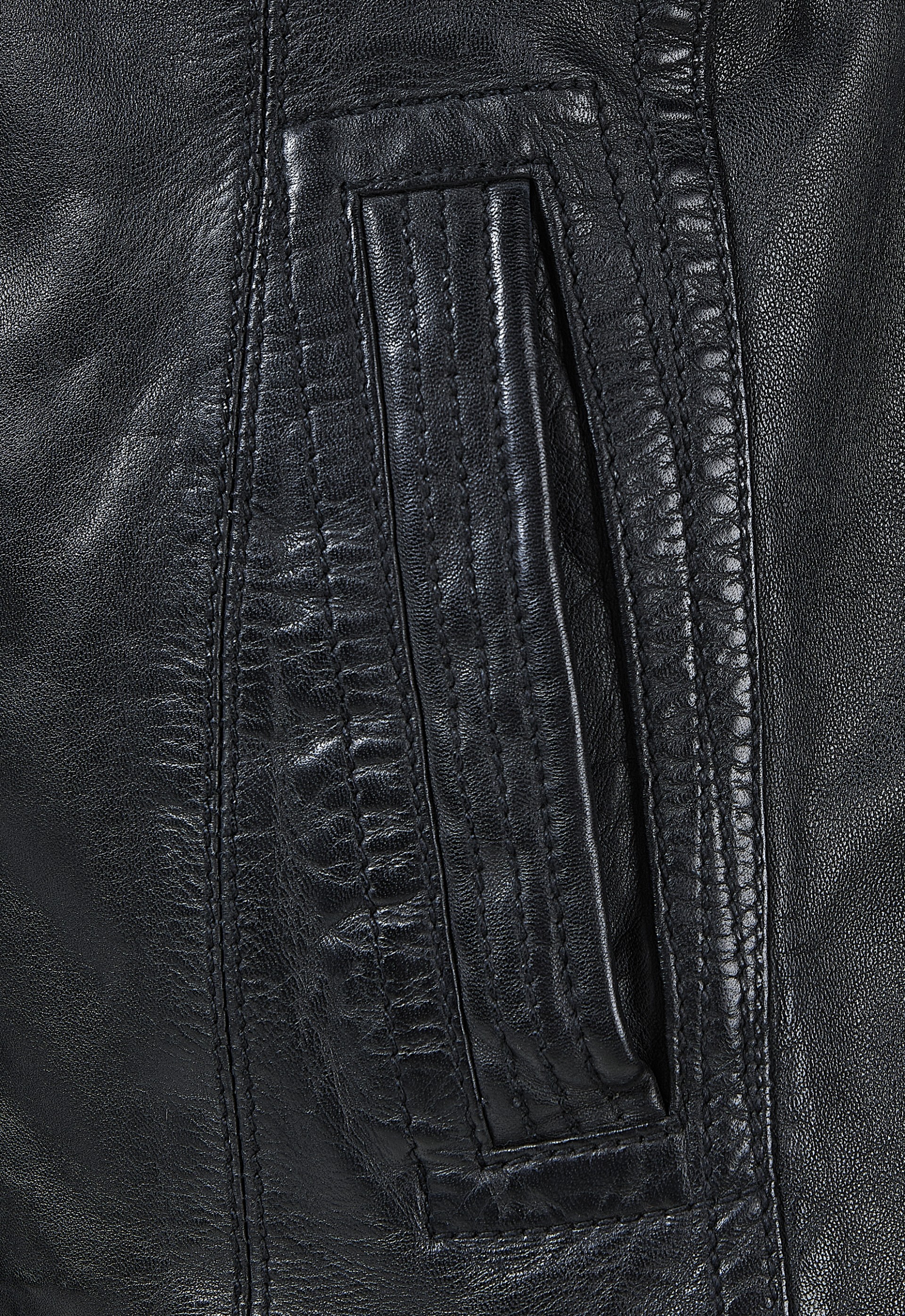 Casaco em pele Anabela