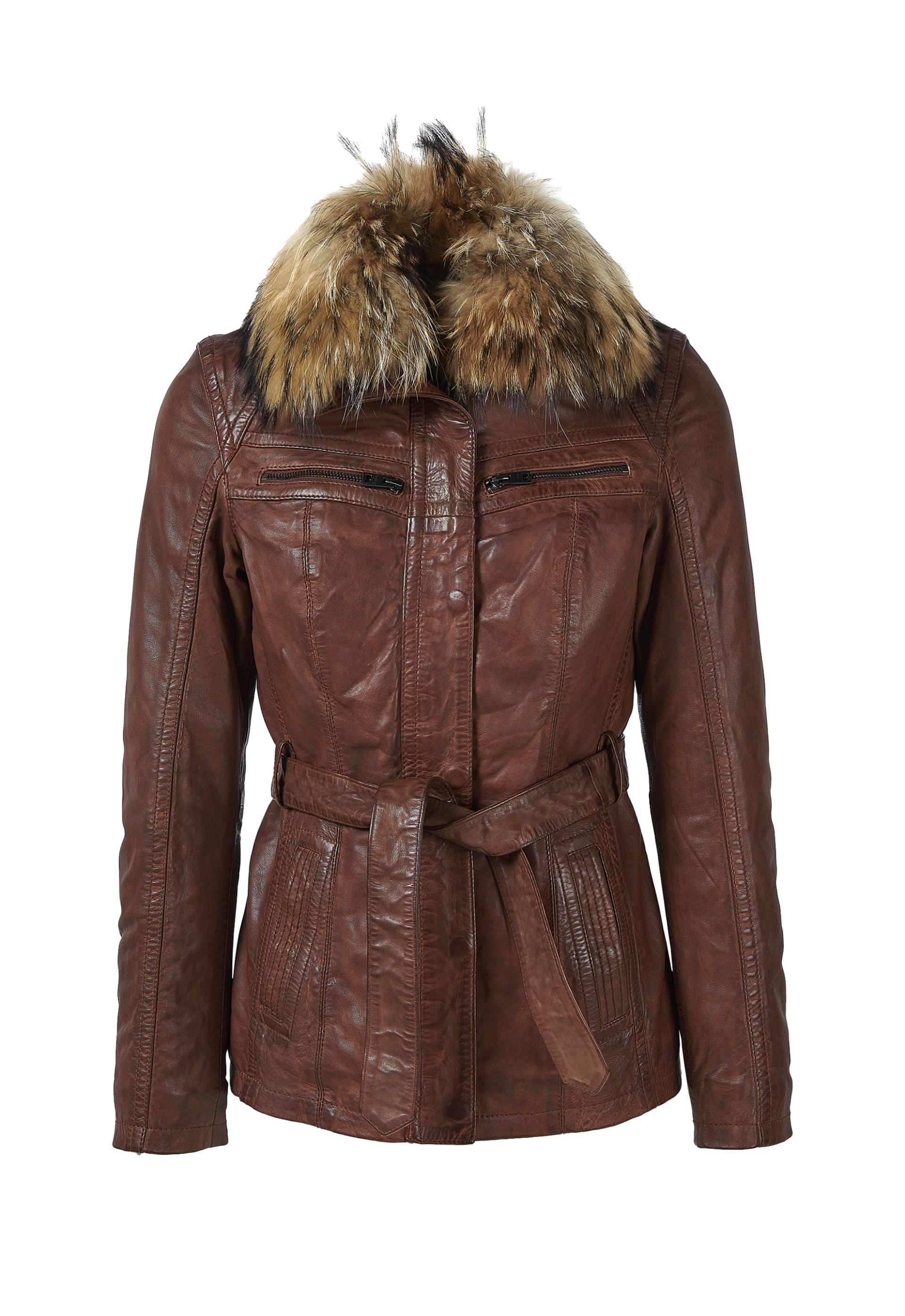 Casaco em pele Anabela