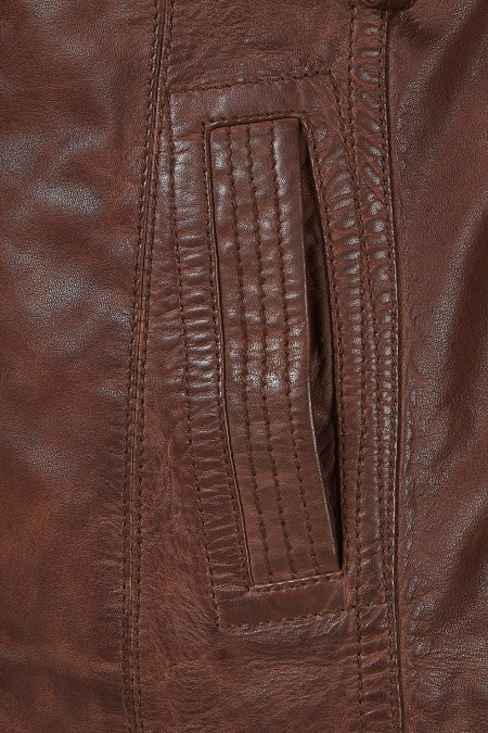 Casaco em pele Anabela