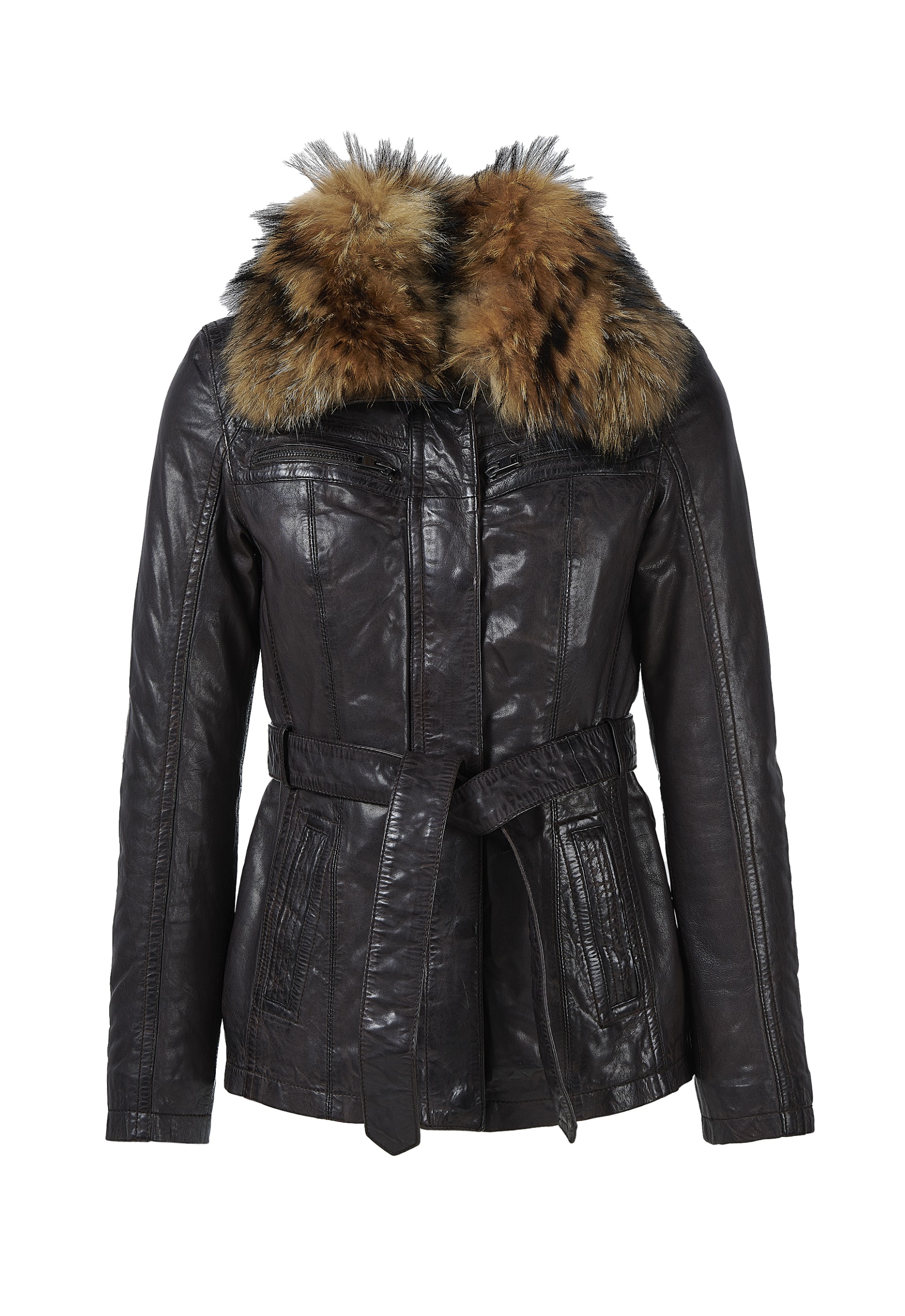 Casaco em pele Anabela