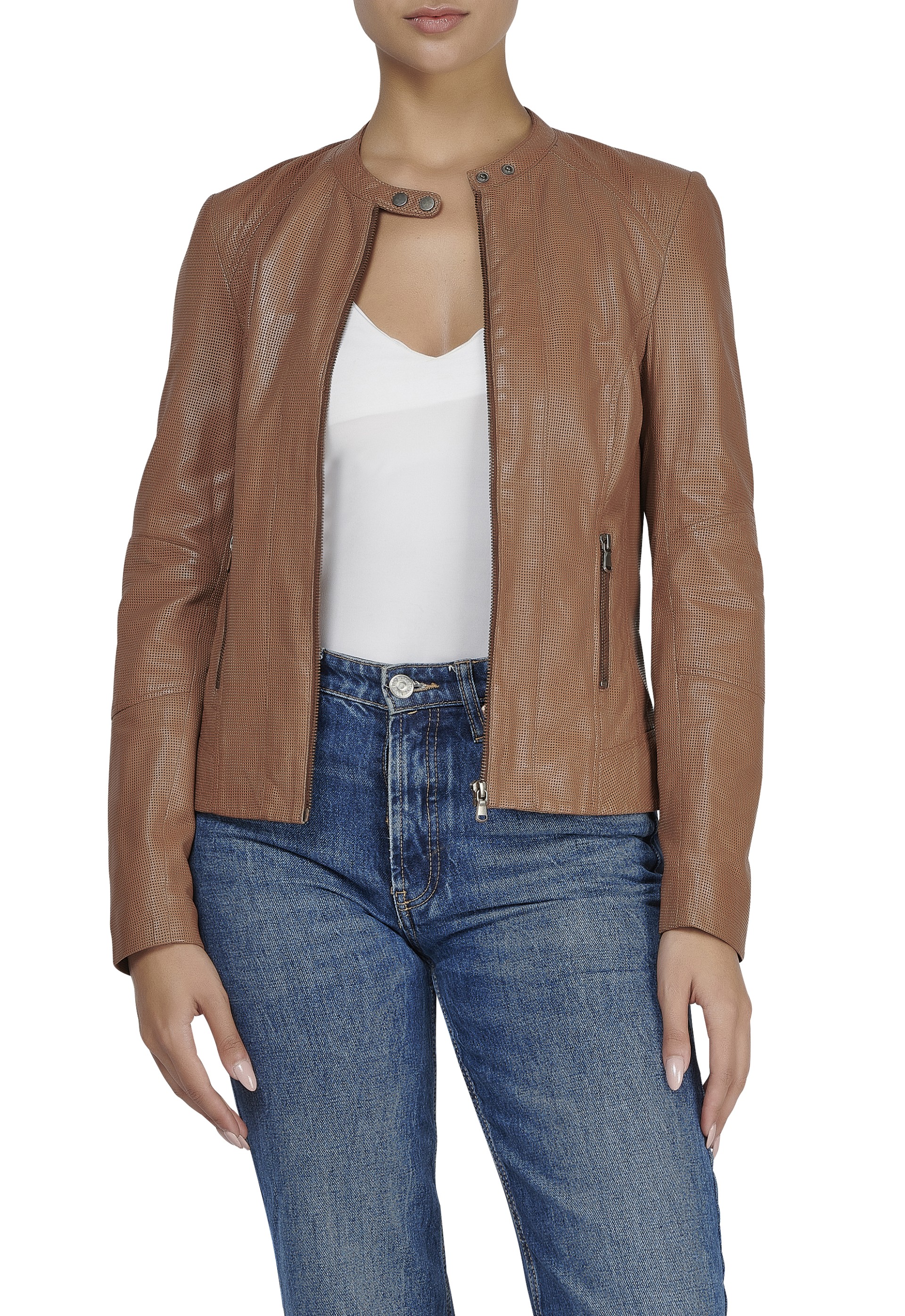 Blusão em pele Jade