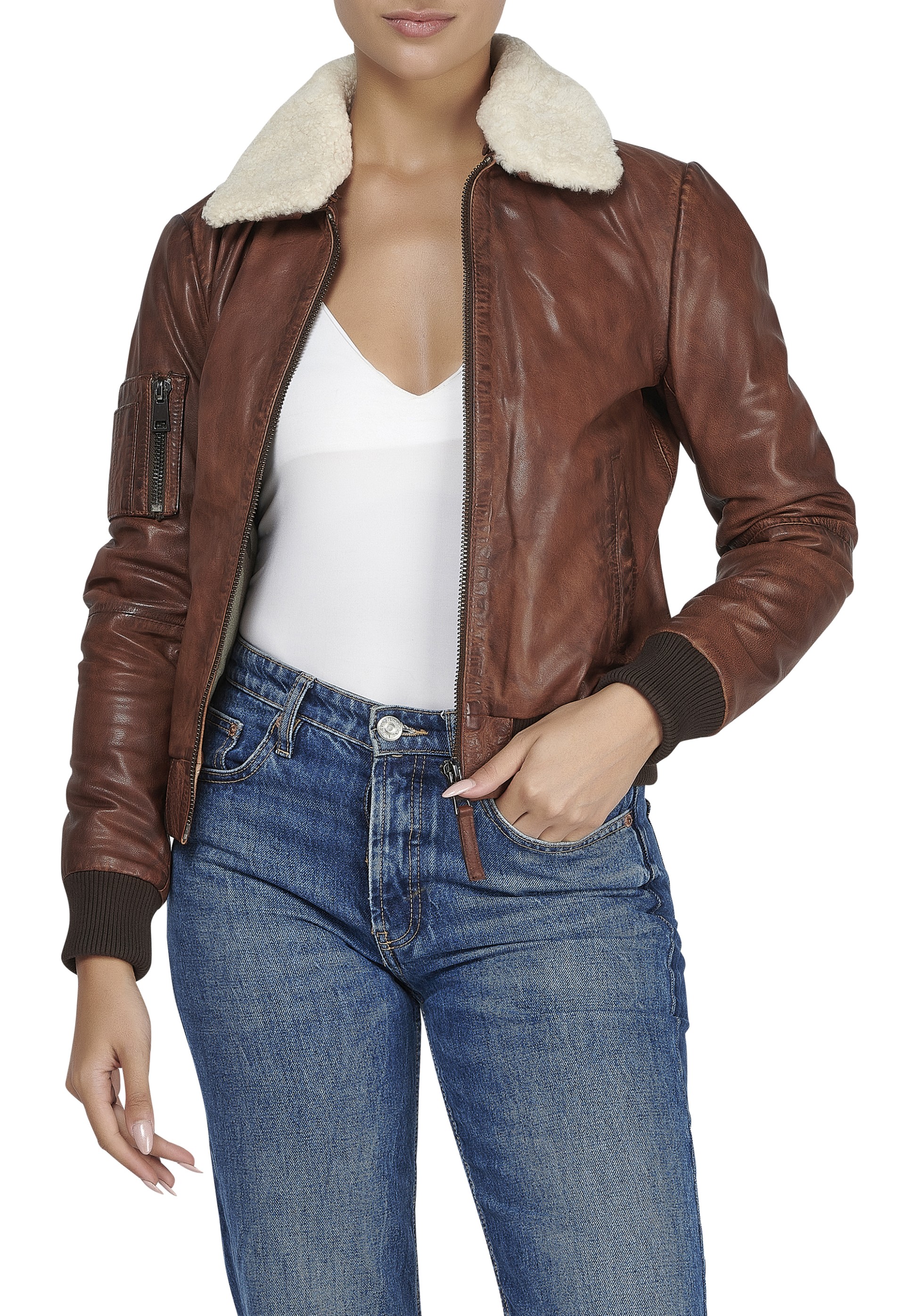 casaco com pele Texas