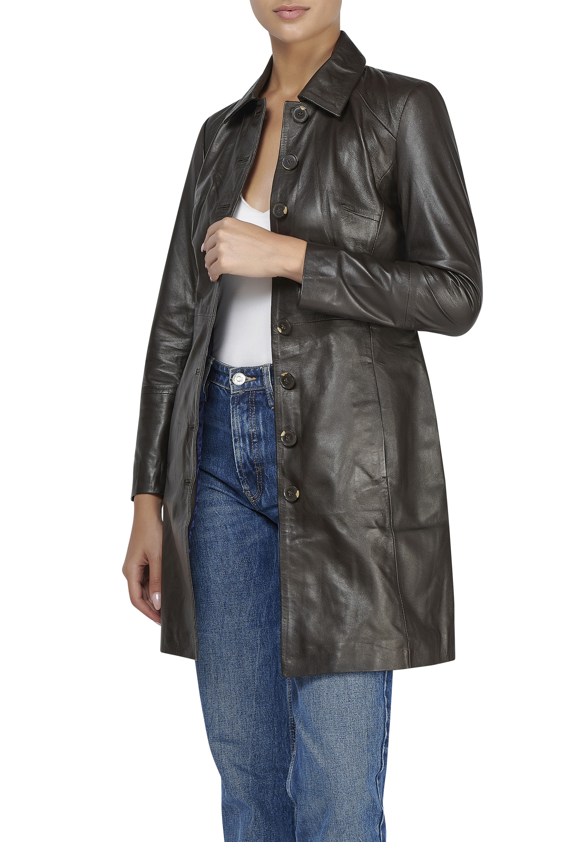 Casaco em pele Lívia