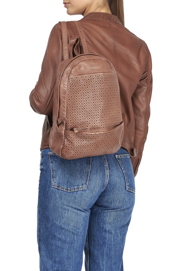 Mochila em pele Petra