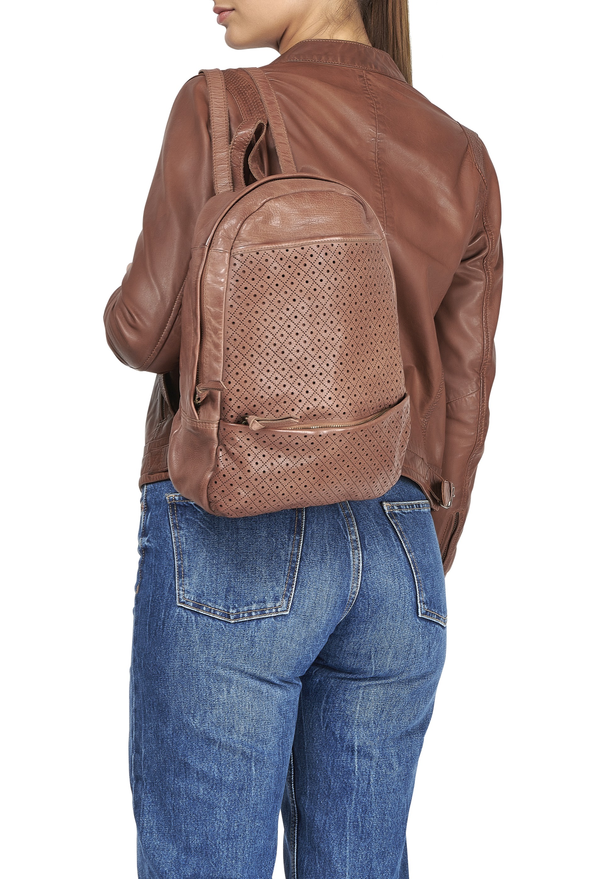 Mochila em pele Petra