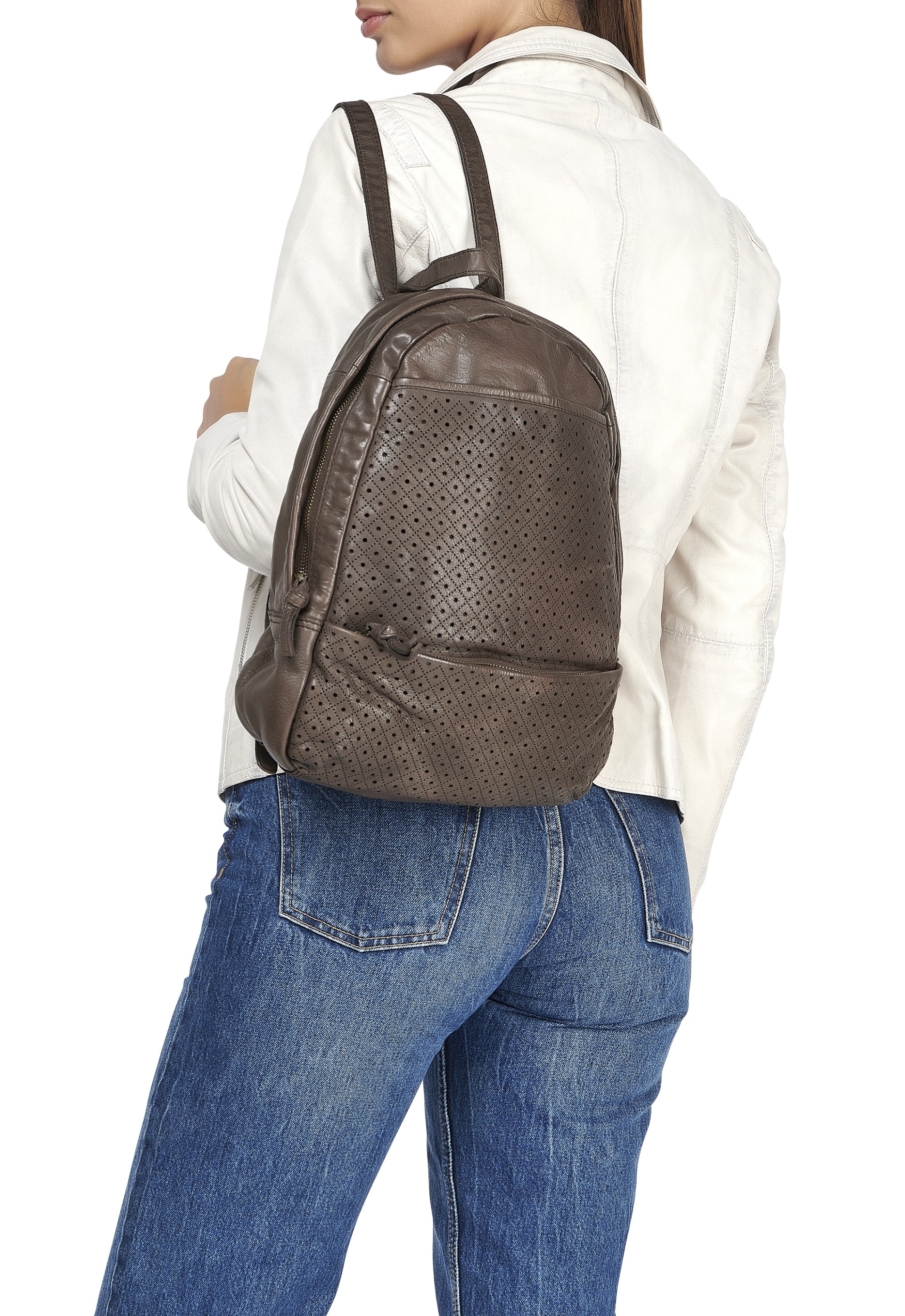 Mochila em pele Petra