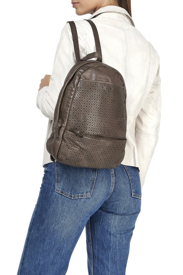 Mochila em pele Petra