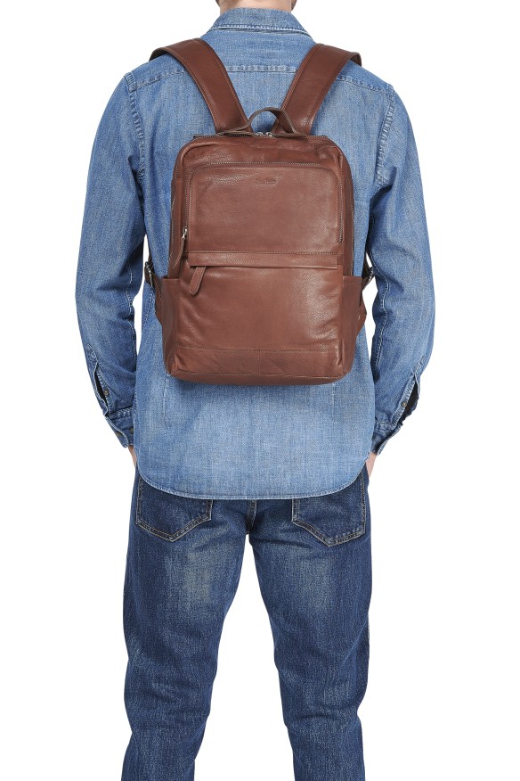 Mochila em pele Noa