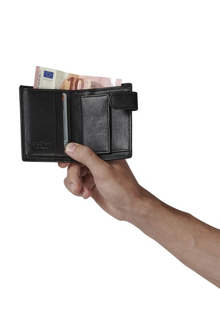 carteira em pele 879V.