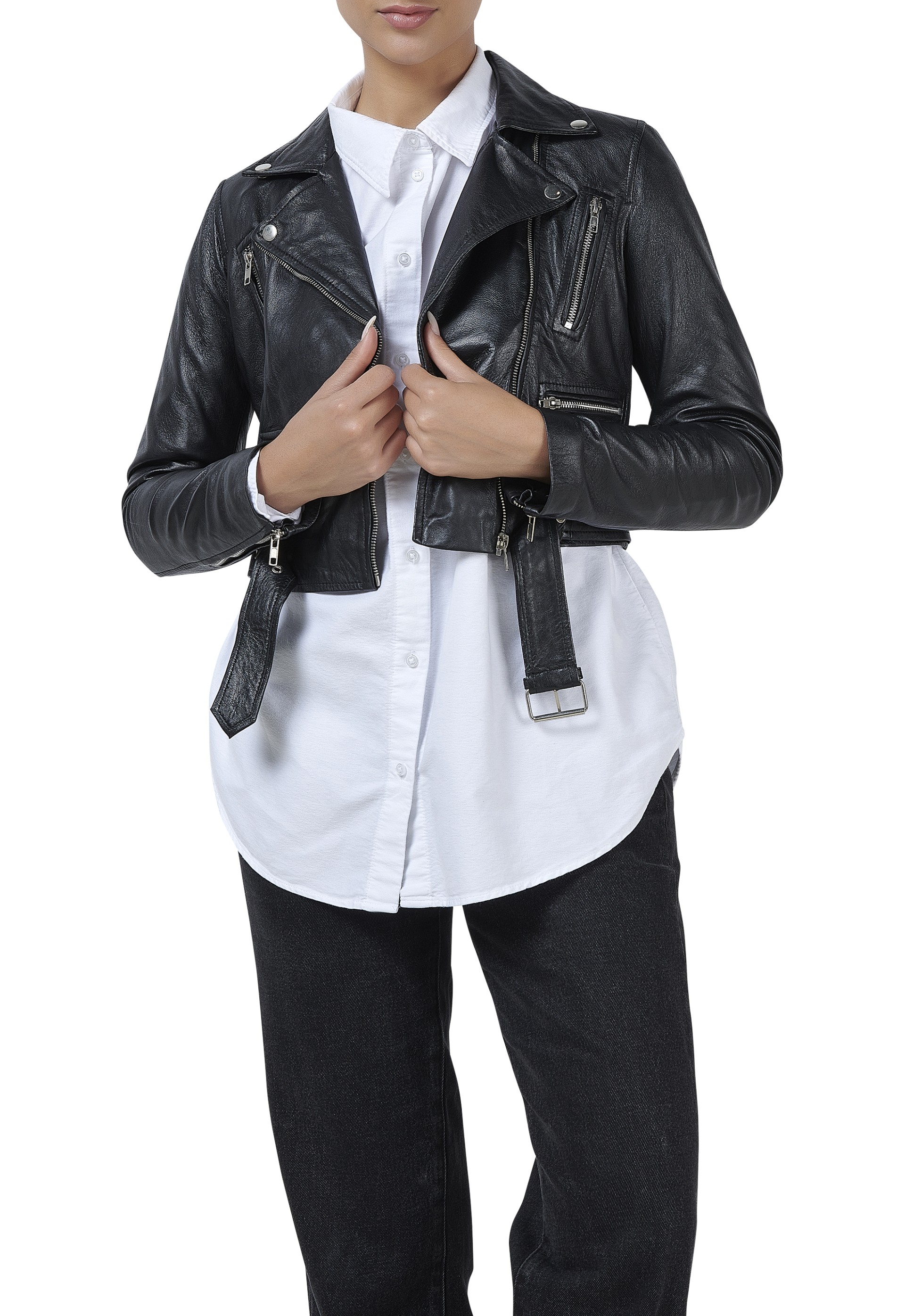 Blusão em pele Nicole