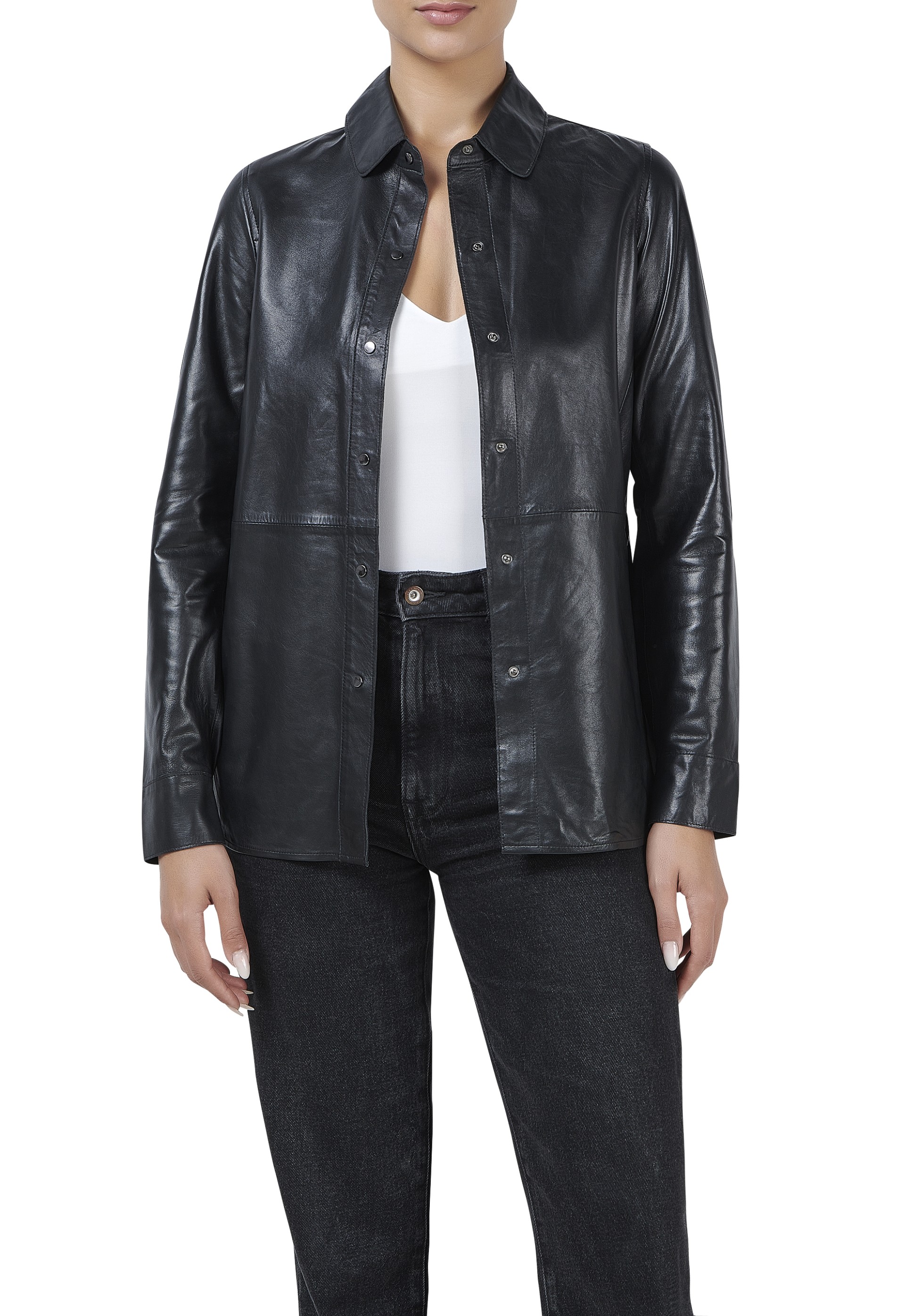 Camisa em pele Brigite