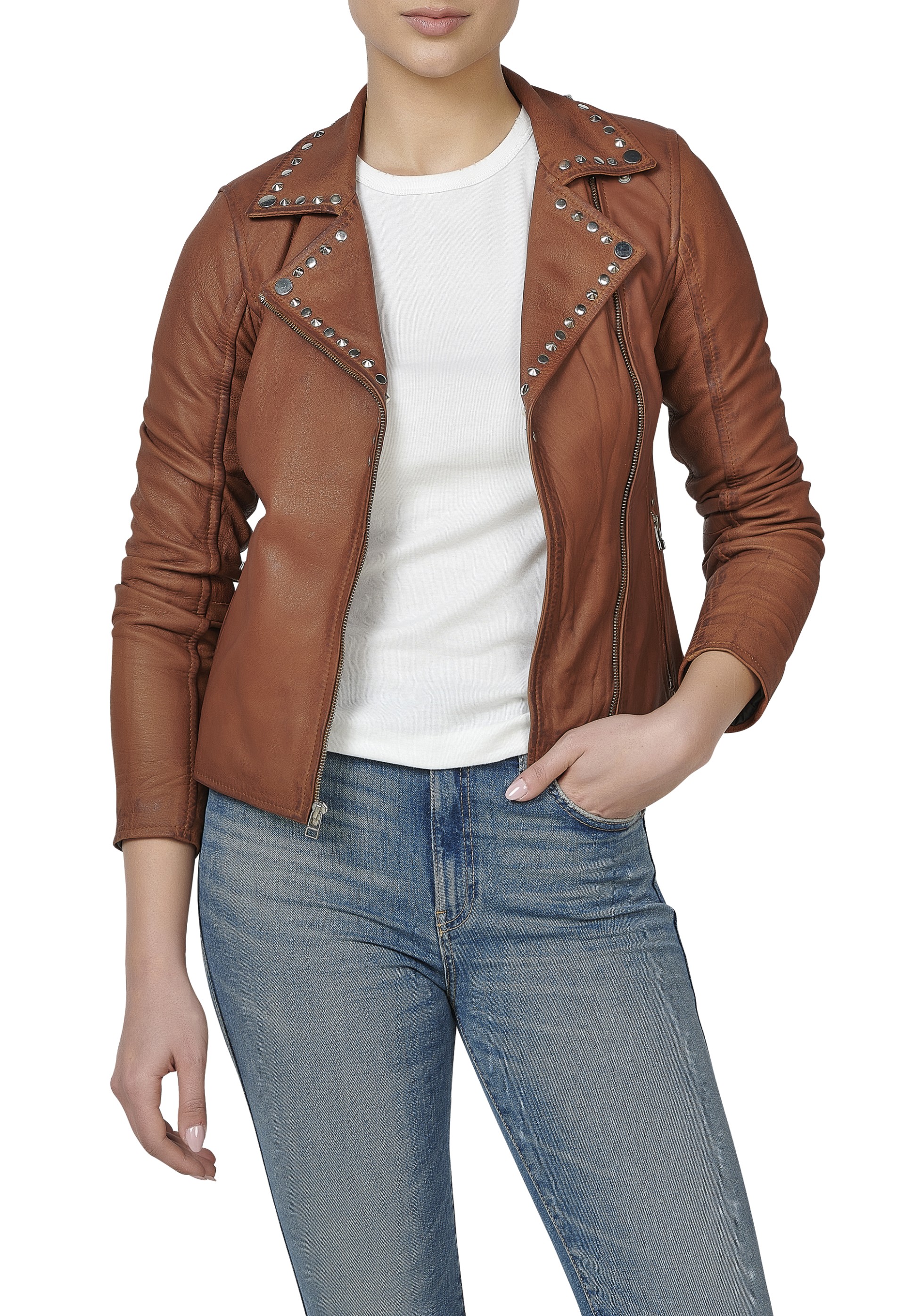 Blusão em pele Clarice