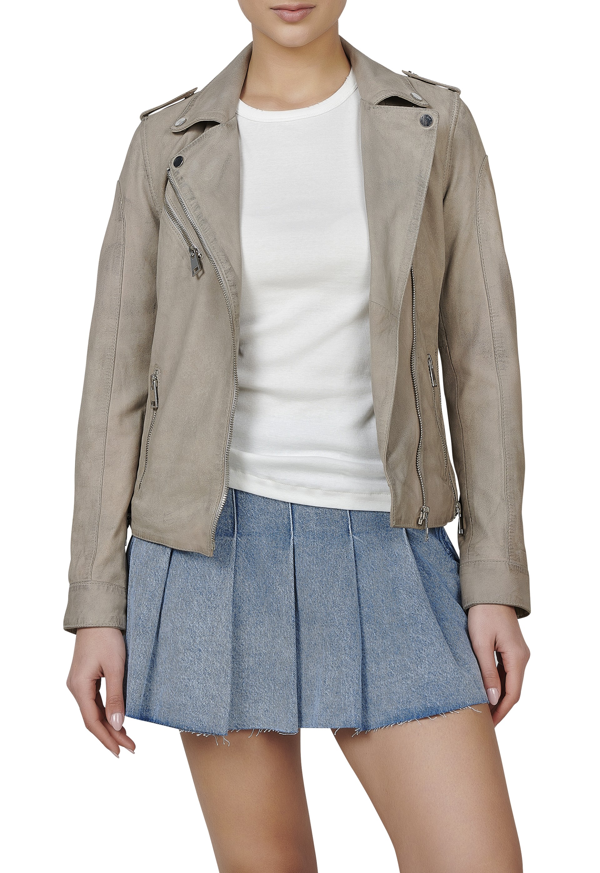 Blusão em pele Alina