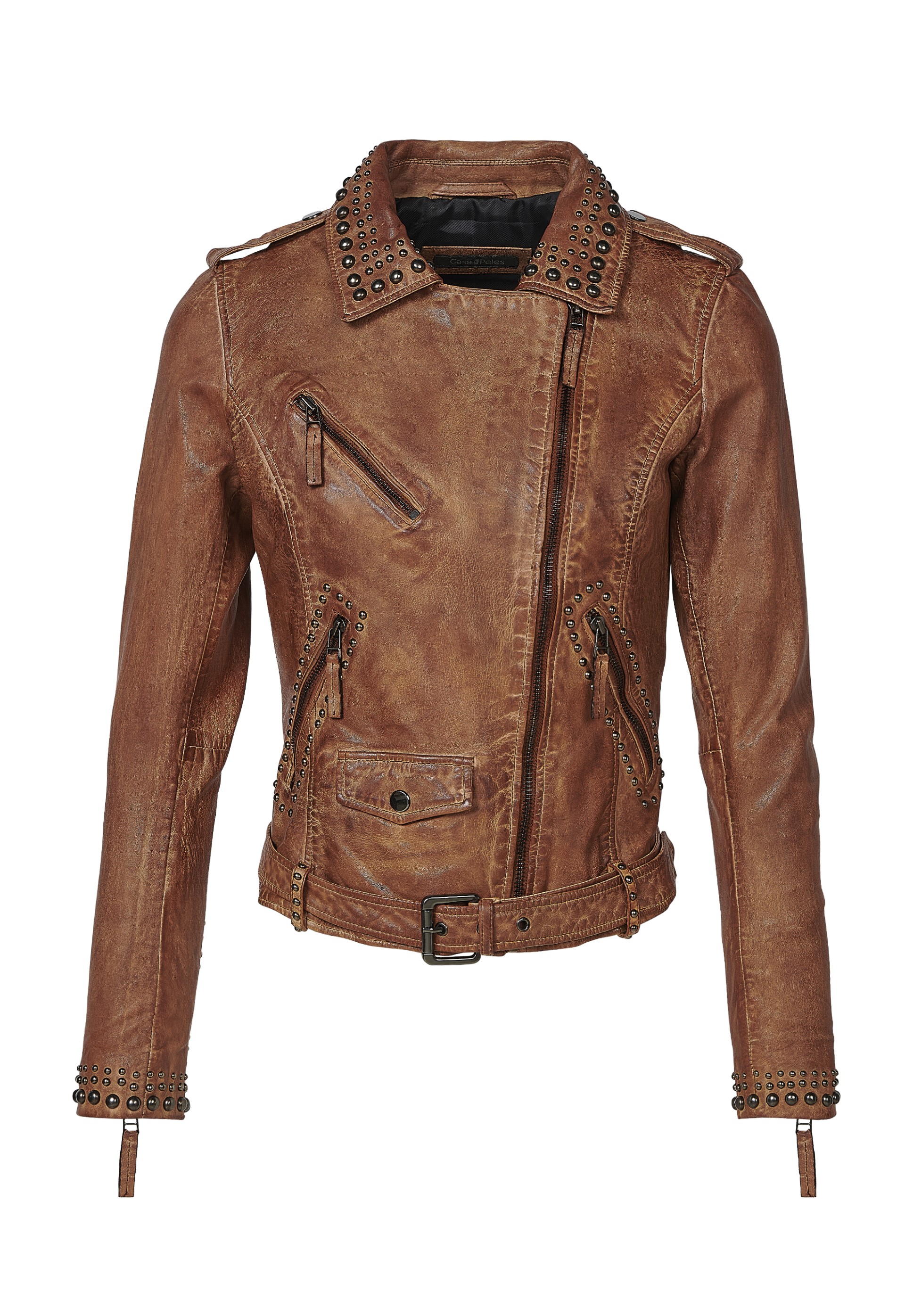 Jaqueta em pele Dione