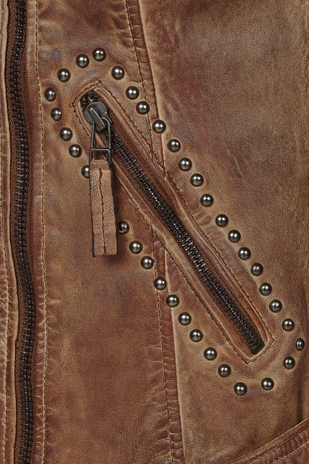 Jaqueta em pele Dione