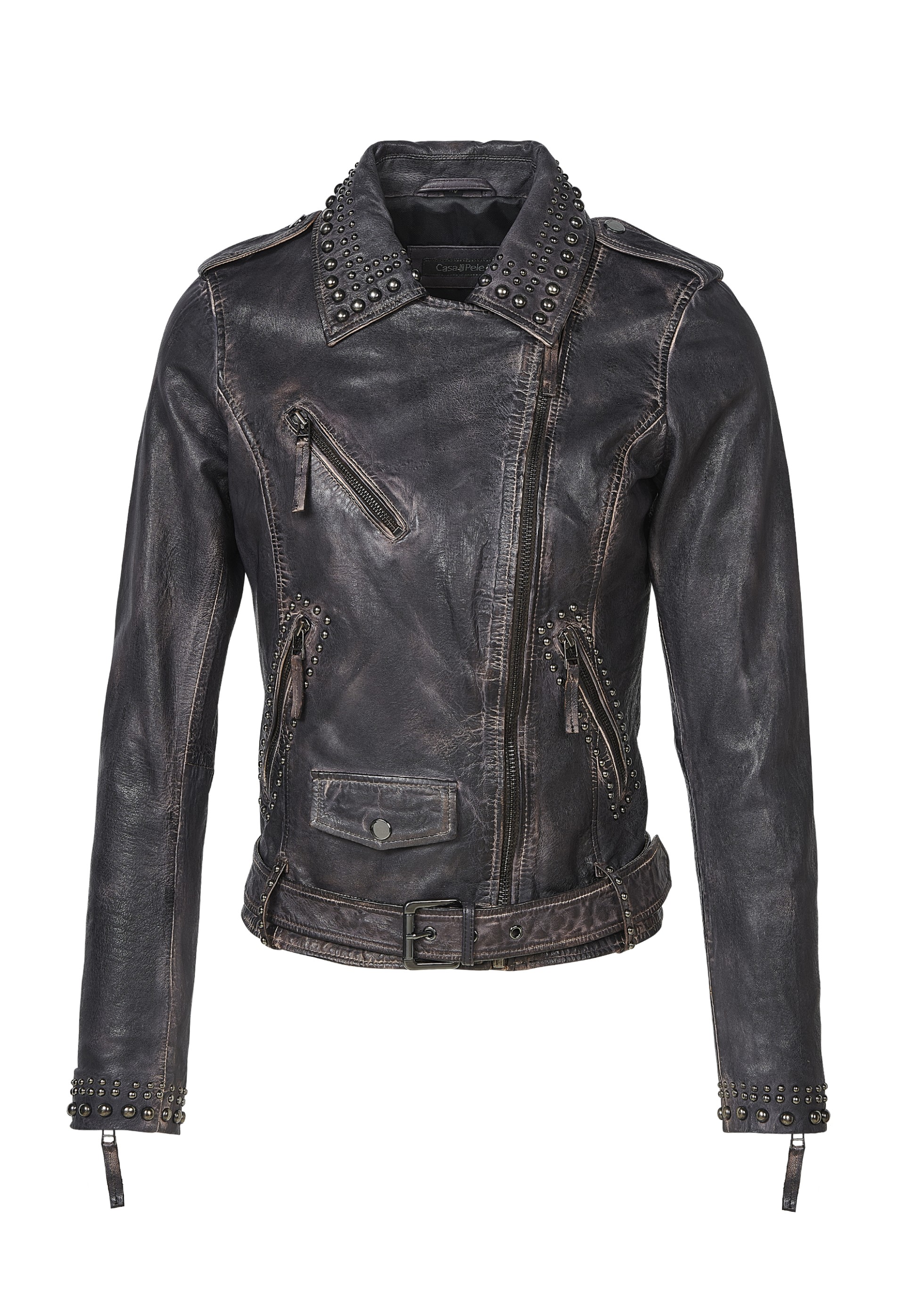 Jaqueta em pele Dione