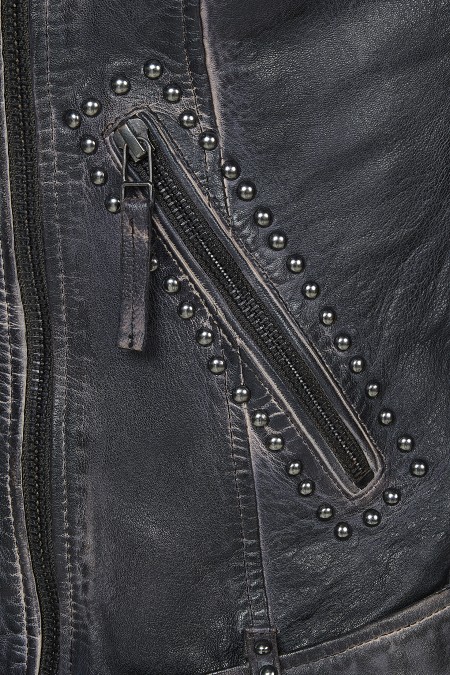 Jaqueta em pele Dione