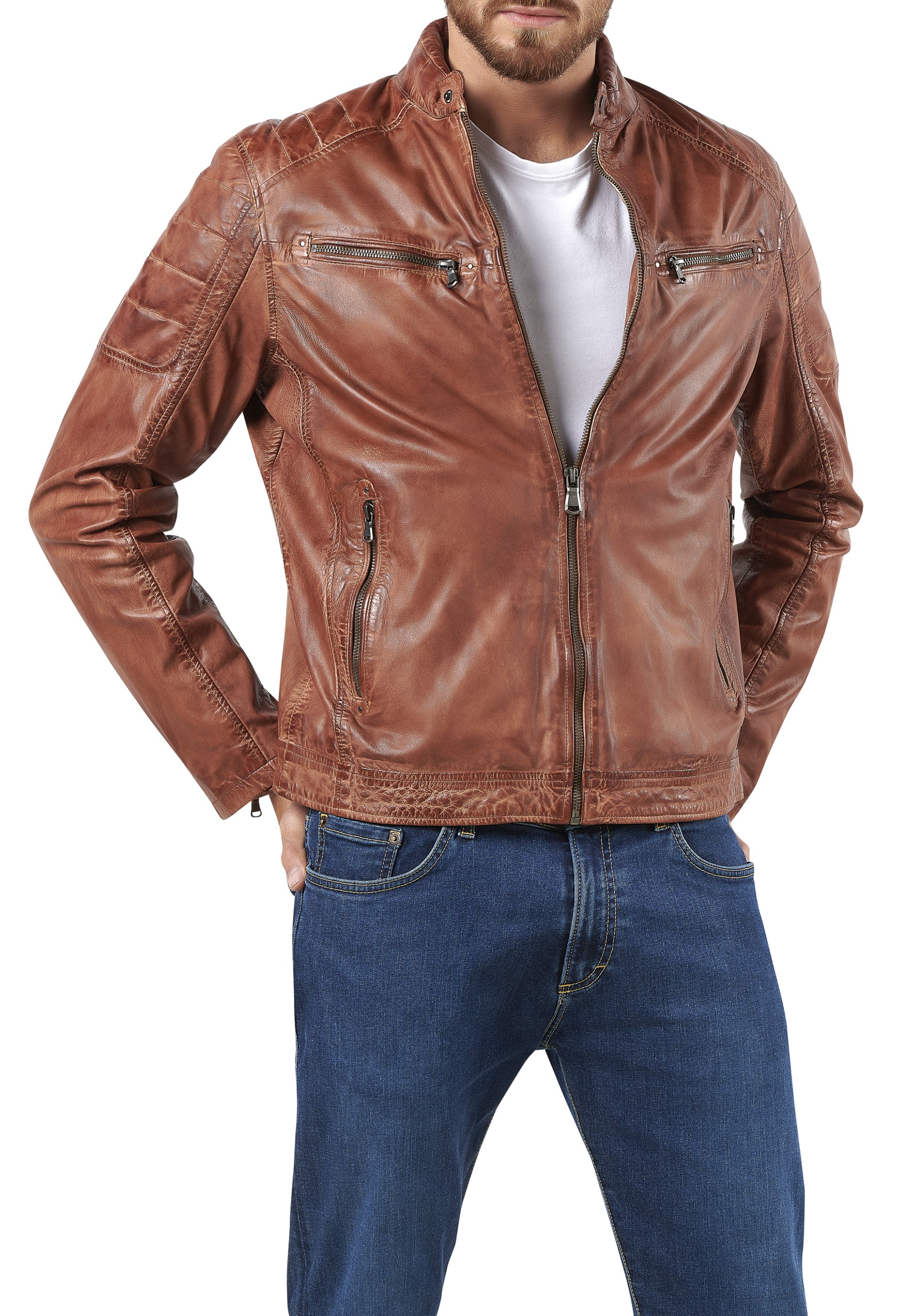 Blusão em pele Frederico