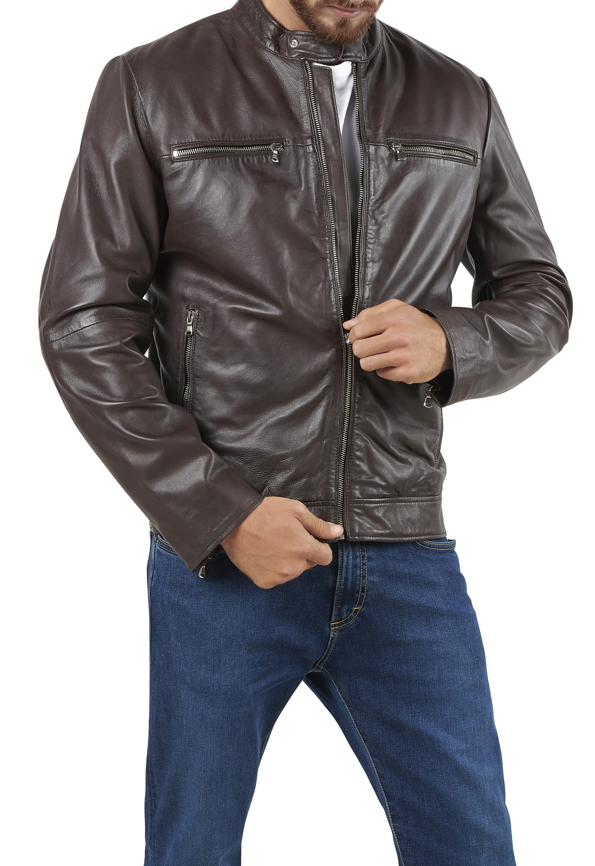 Blusão em pele Reno