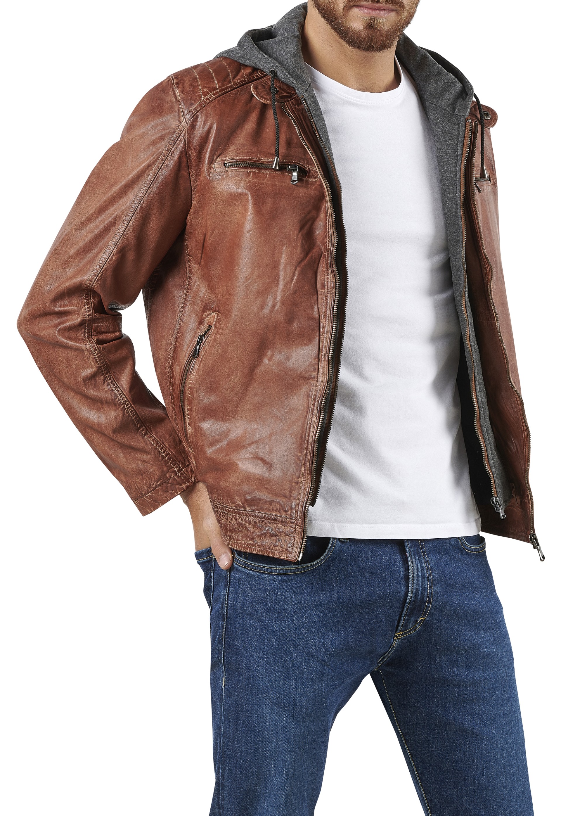 Blusão em pele Paul