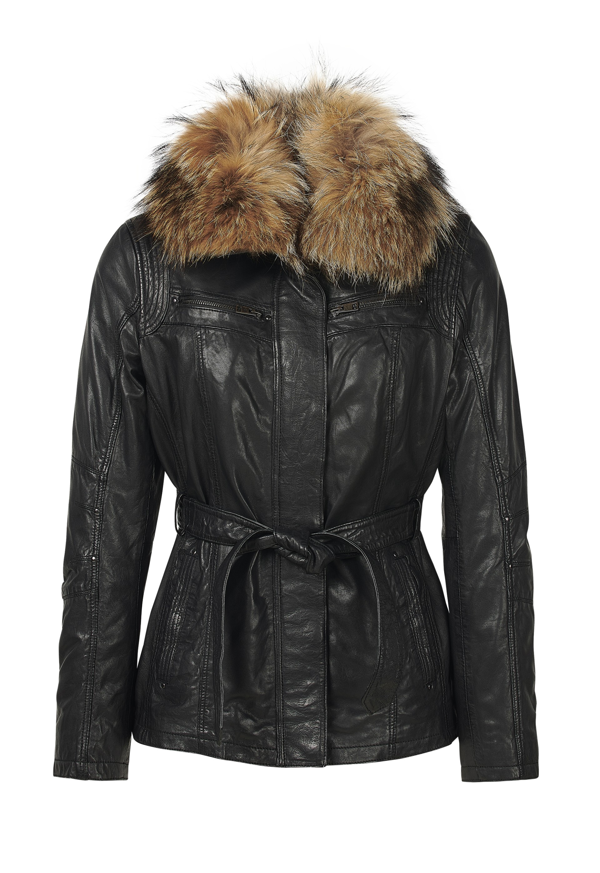 Casaco em pele Leah