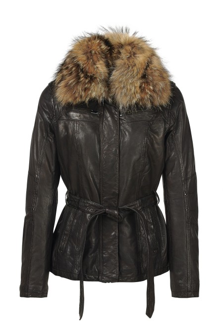 Casaco em pele Leah