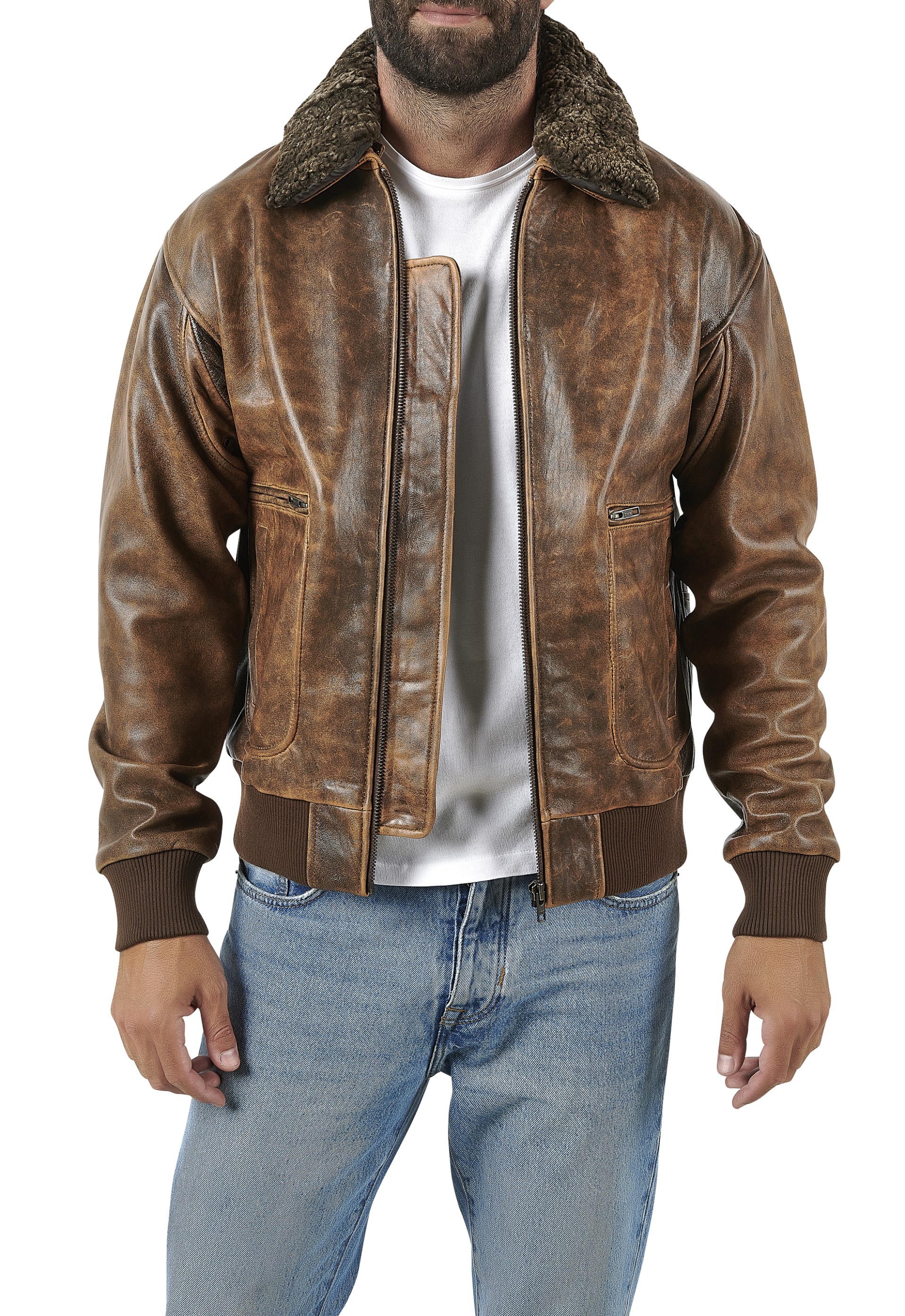 Blusão em pele Apolo