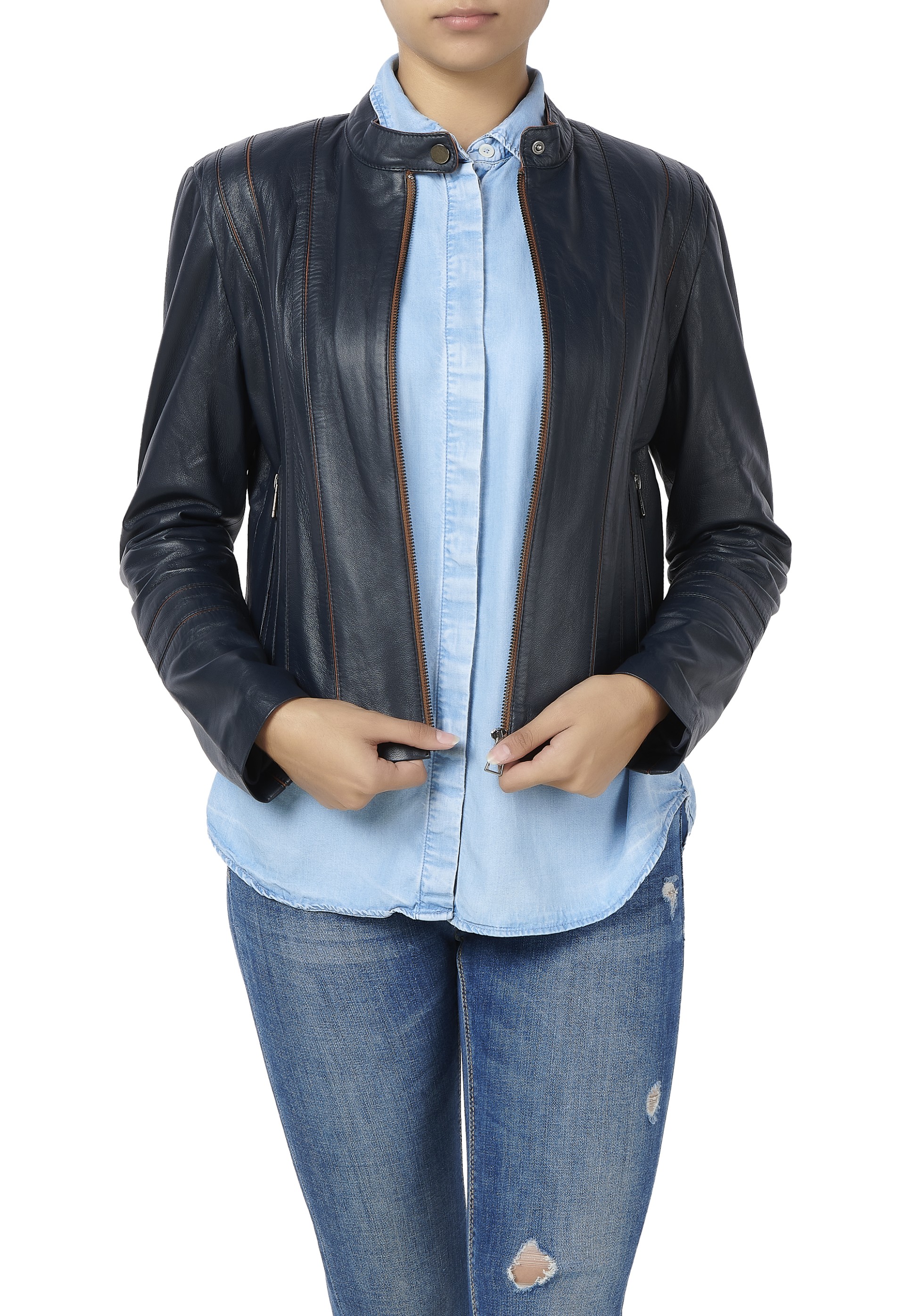 Jaqueta em pele Maitê