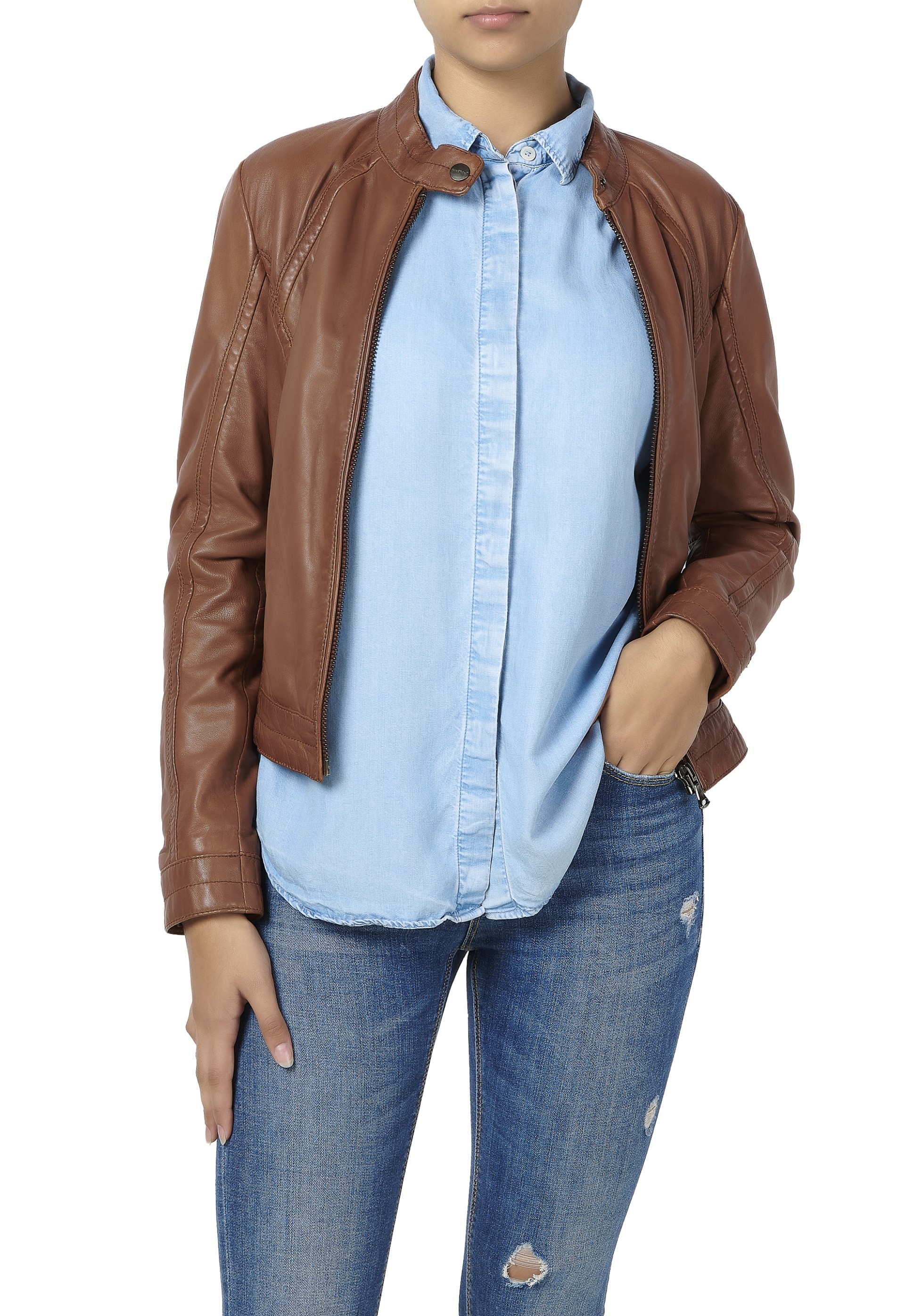 Blusão em pele Suyane