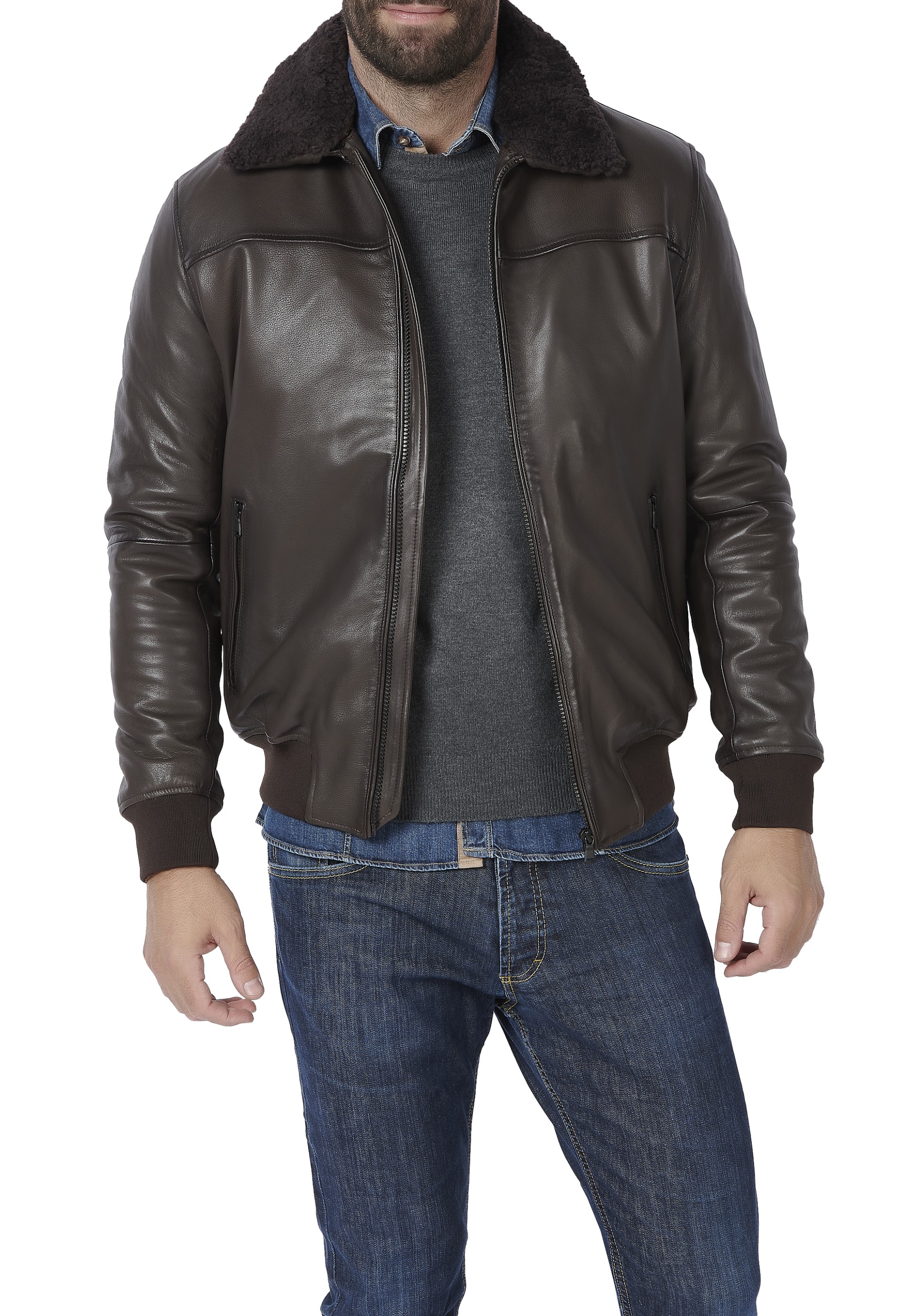 Blusão em pele Asafe