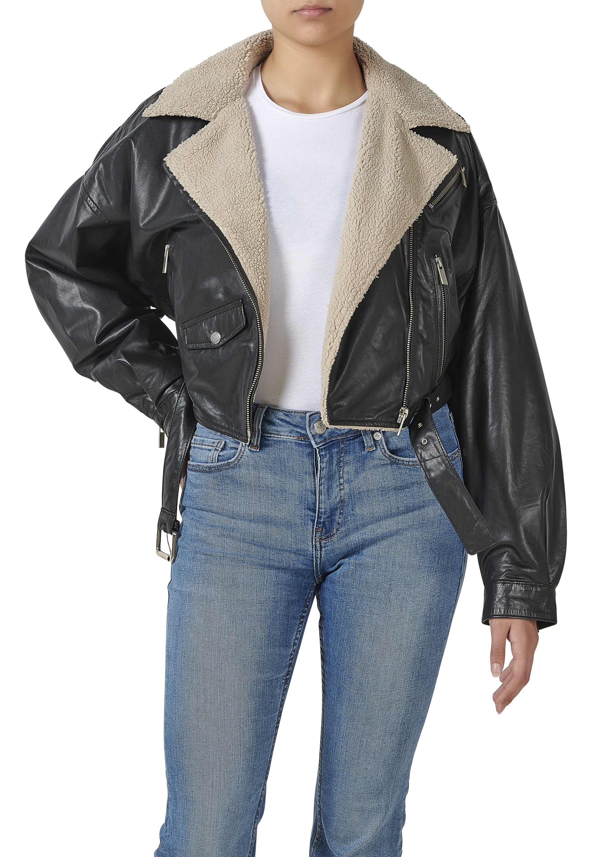 Blusão em pele Beatriz