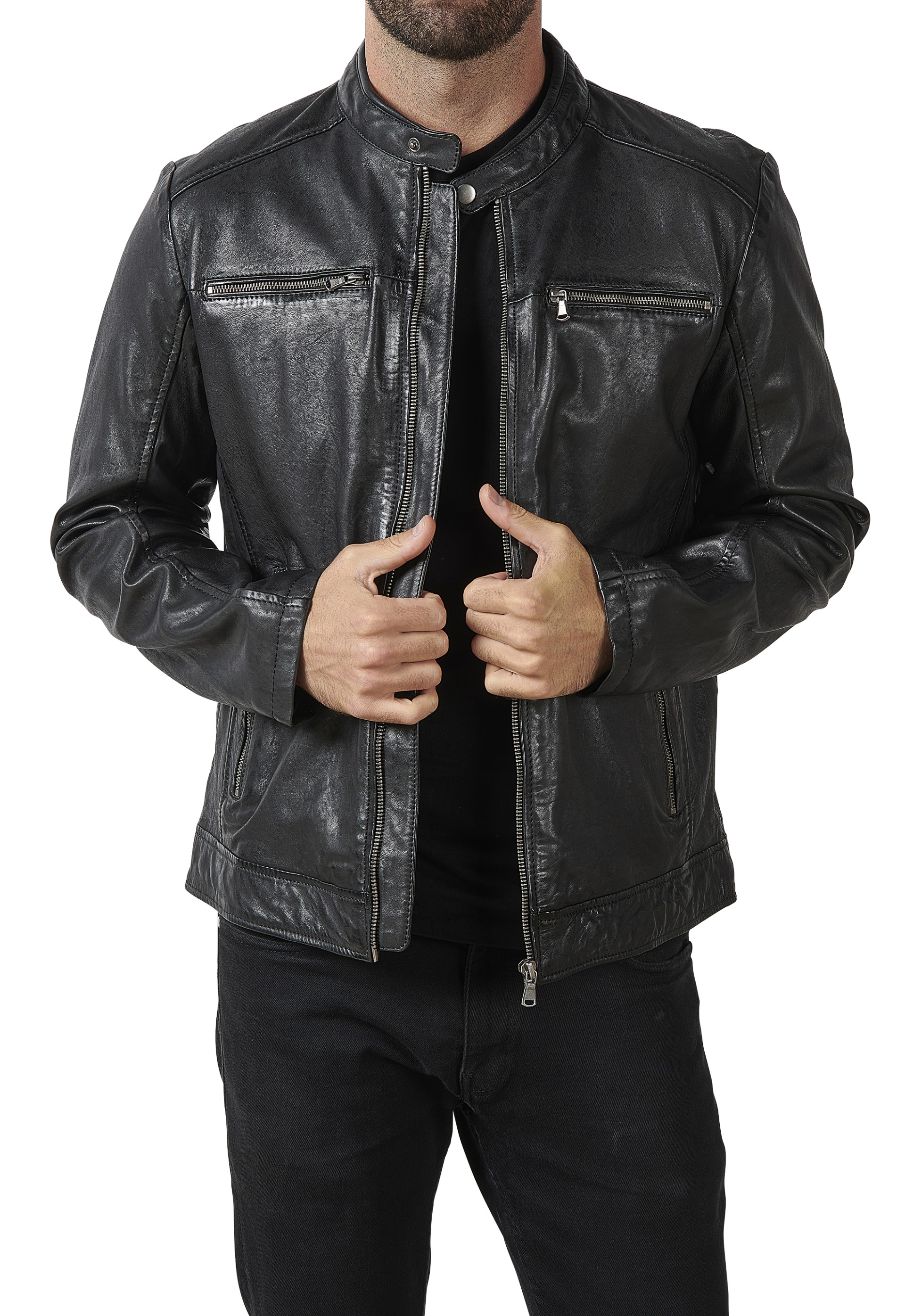 Blusão em pele Tomás