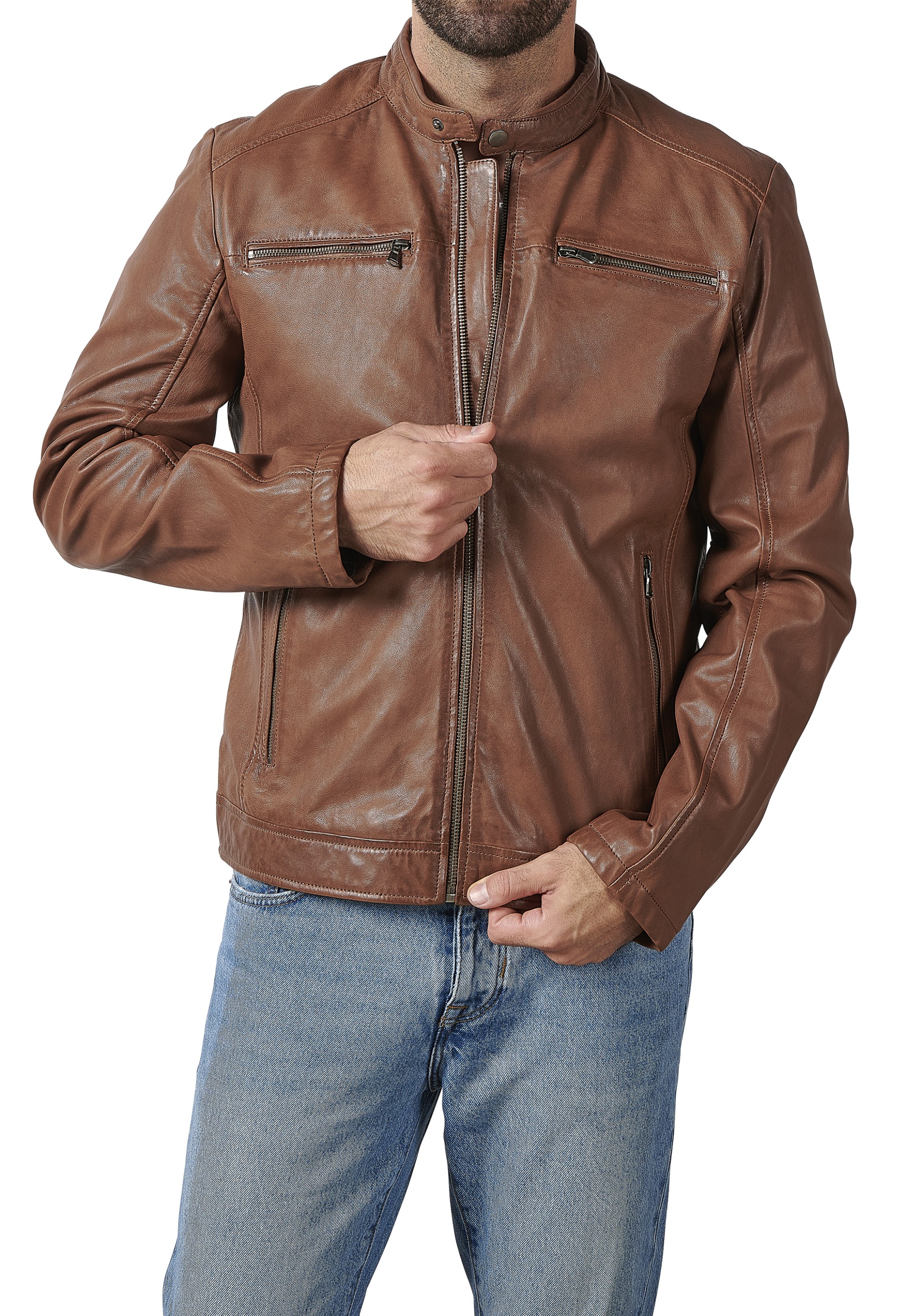 Blusão em pele Tomás