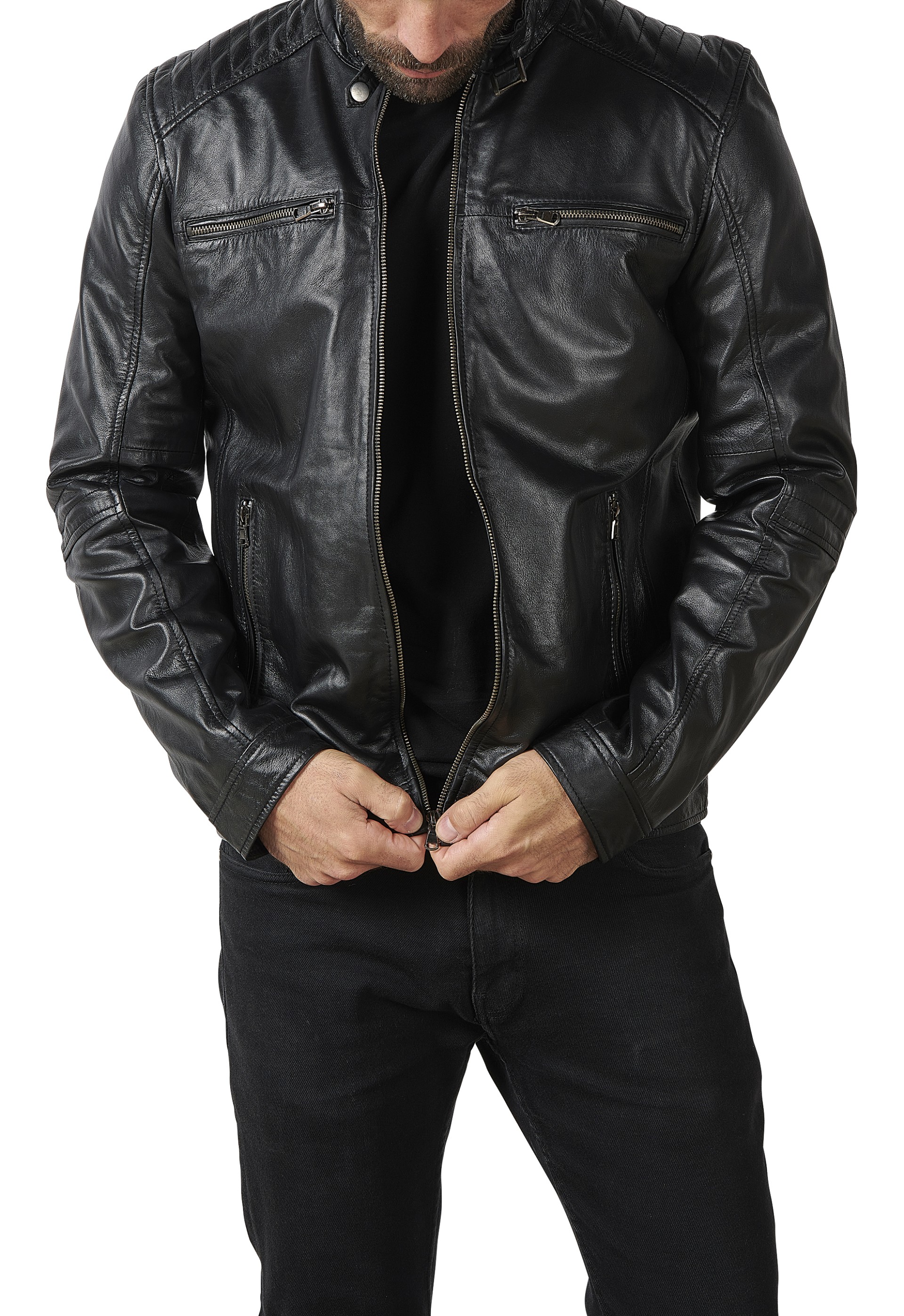 Blusão em pele Leandro