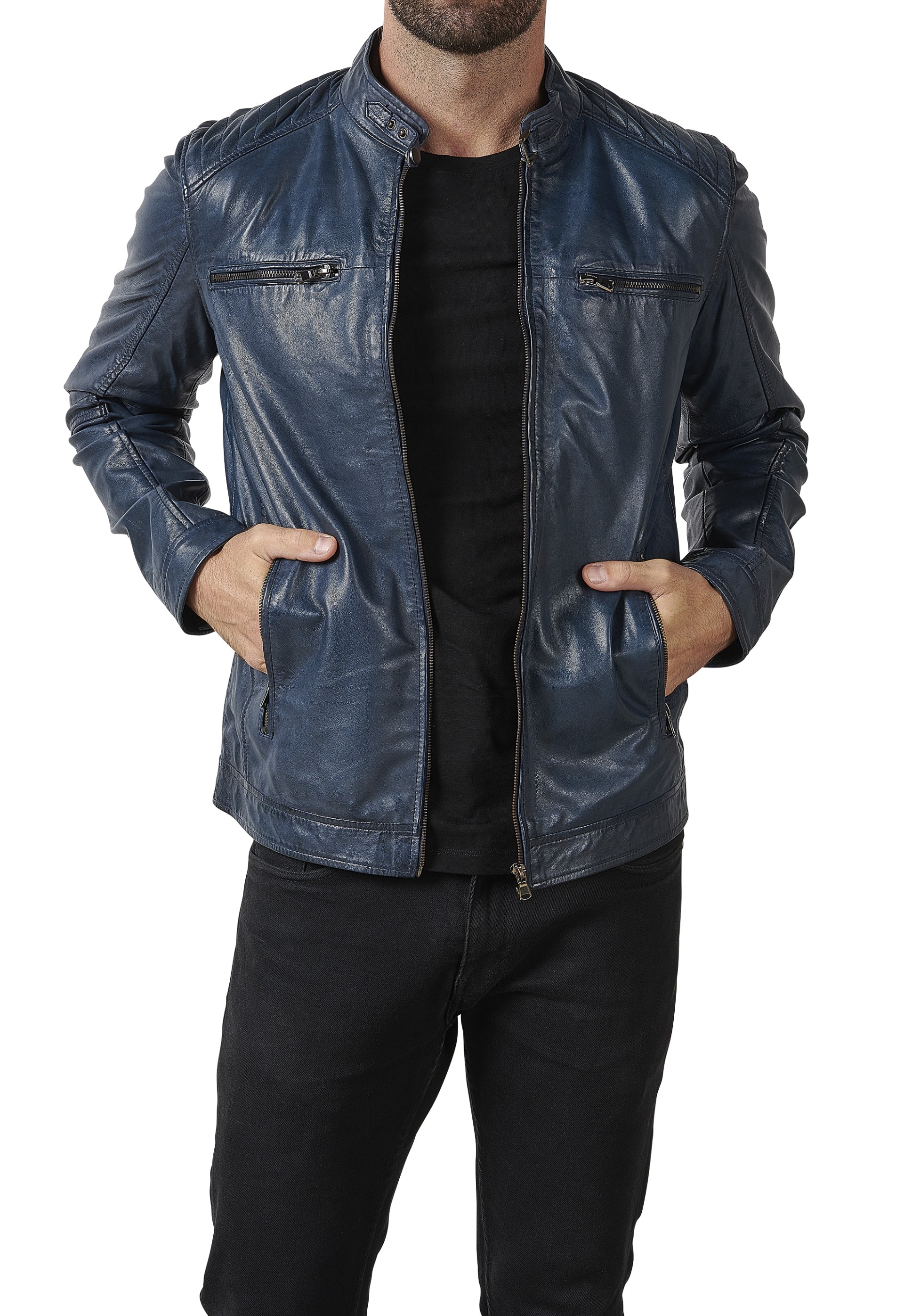 Blusão em pele Leandro