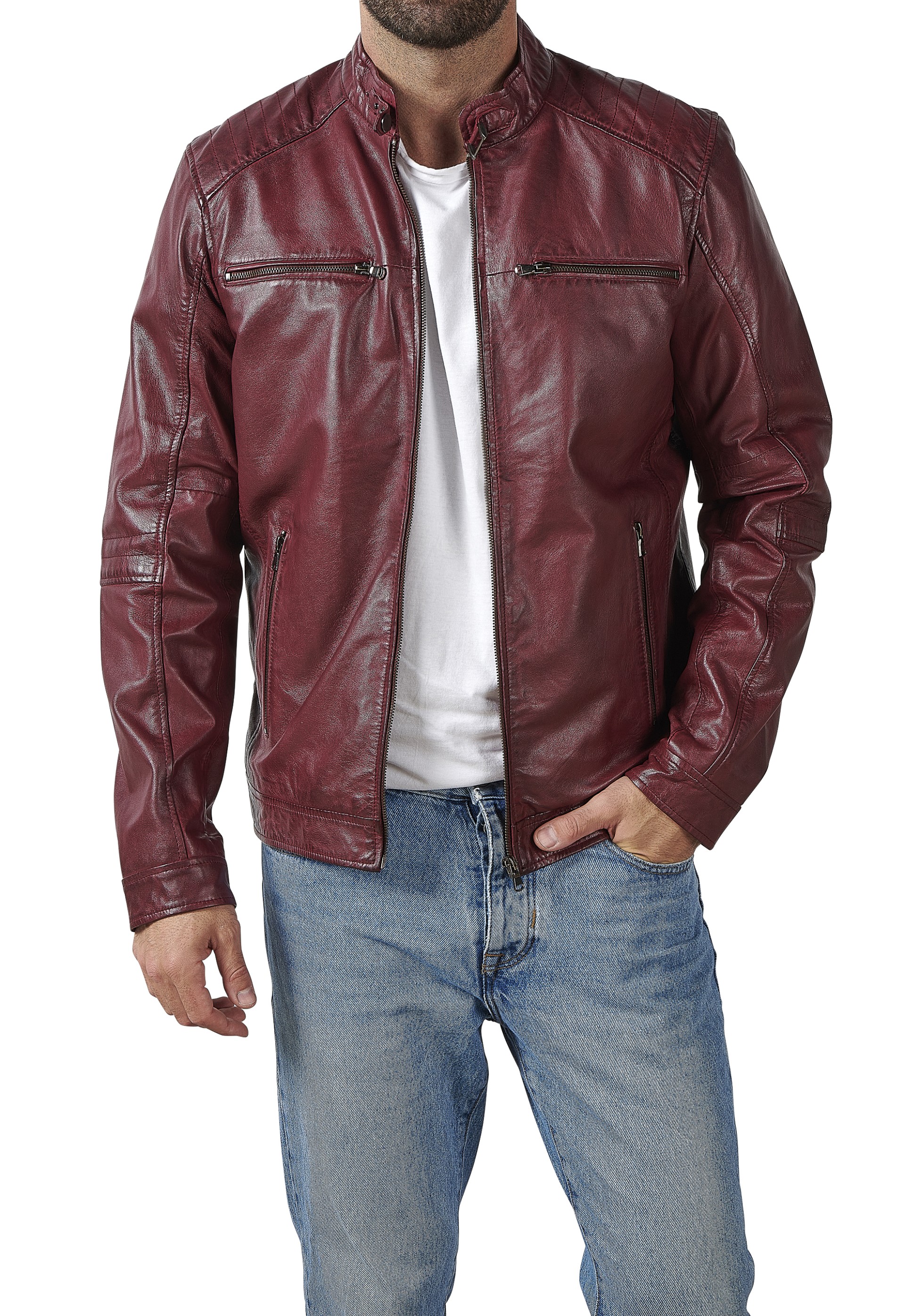 Blusão em pele Leandro