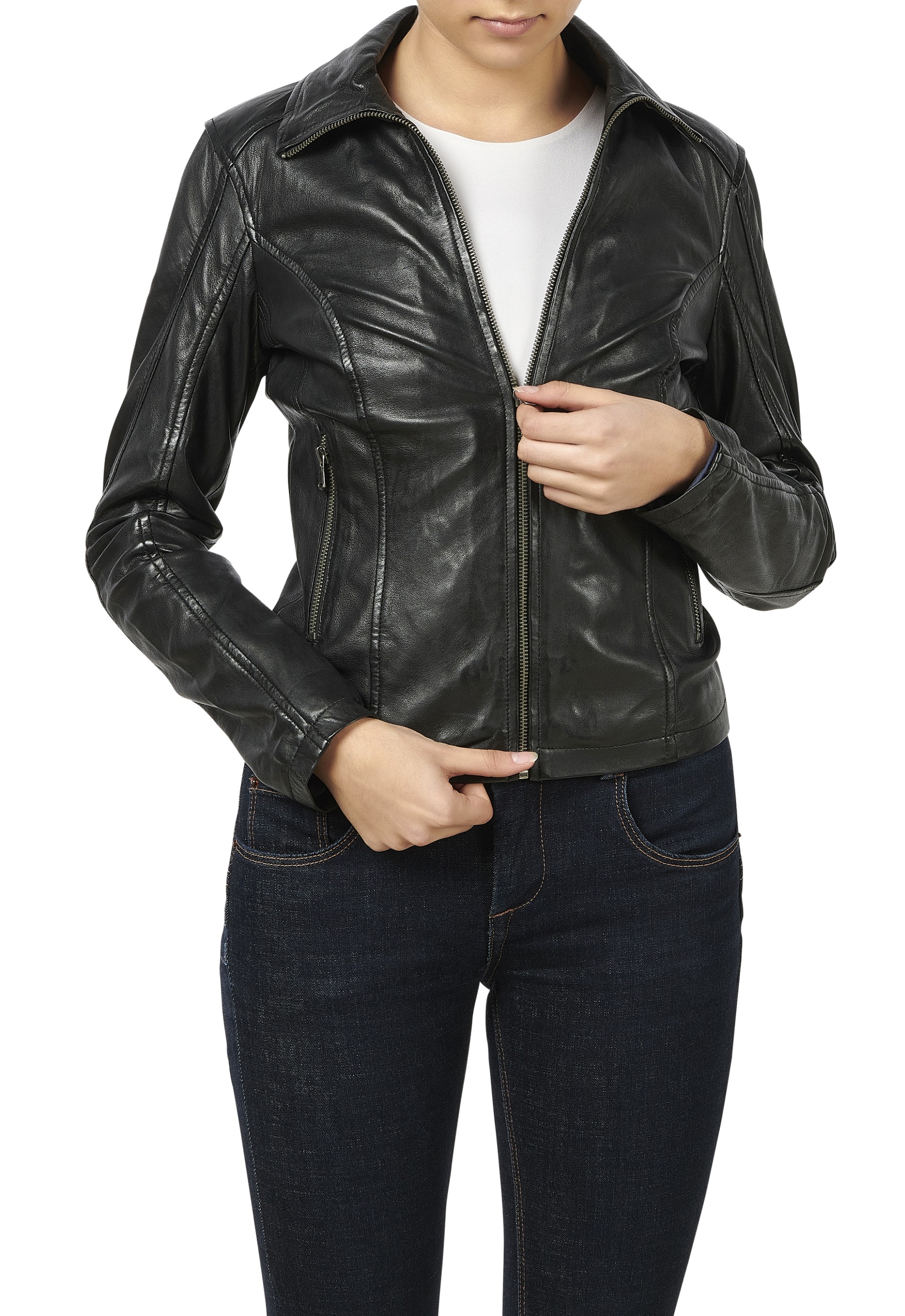 Blusão em pele Marisa