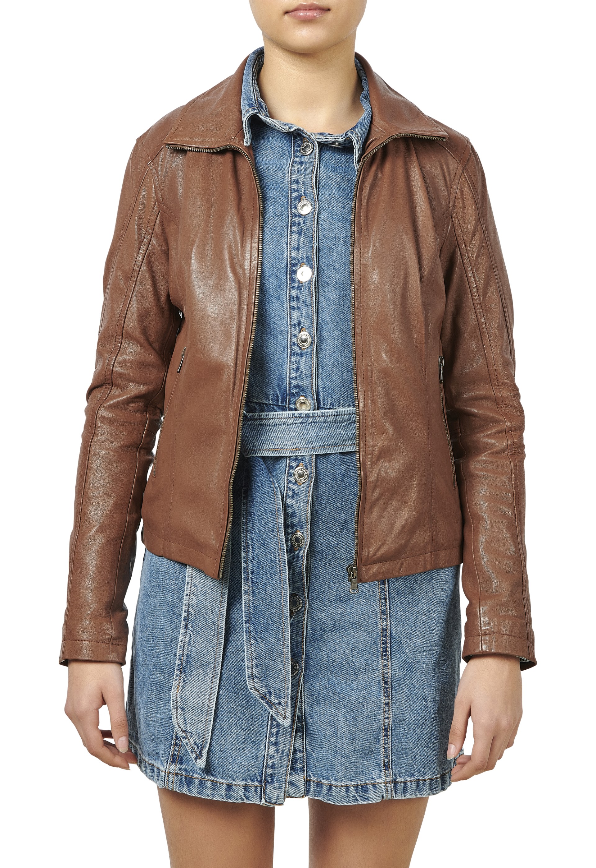 Blusão em pele Marisa