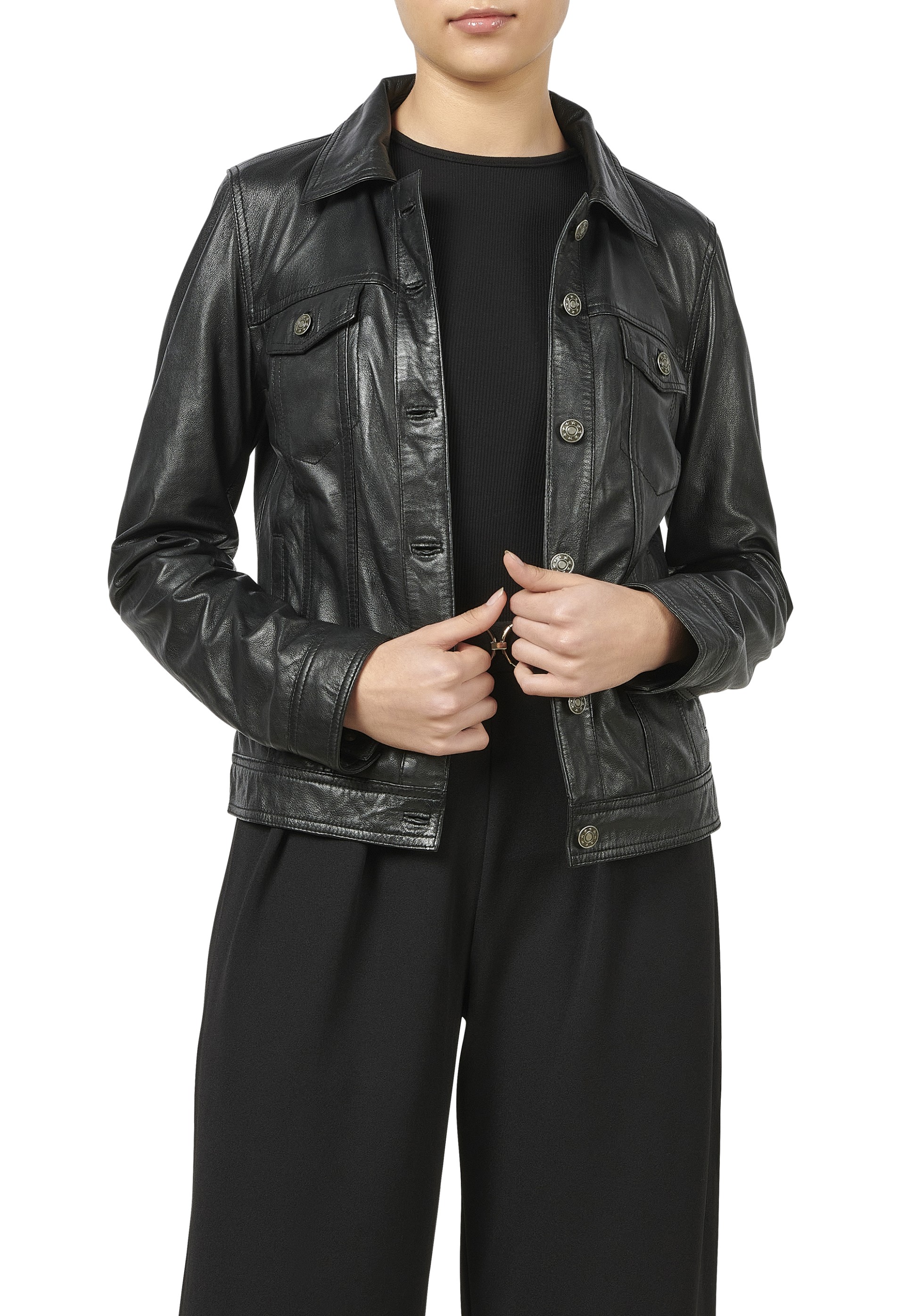 Blusão em pele Aurora