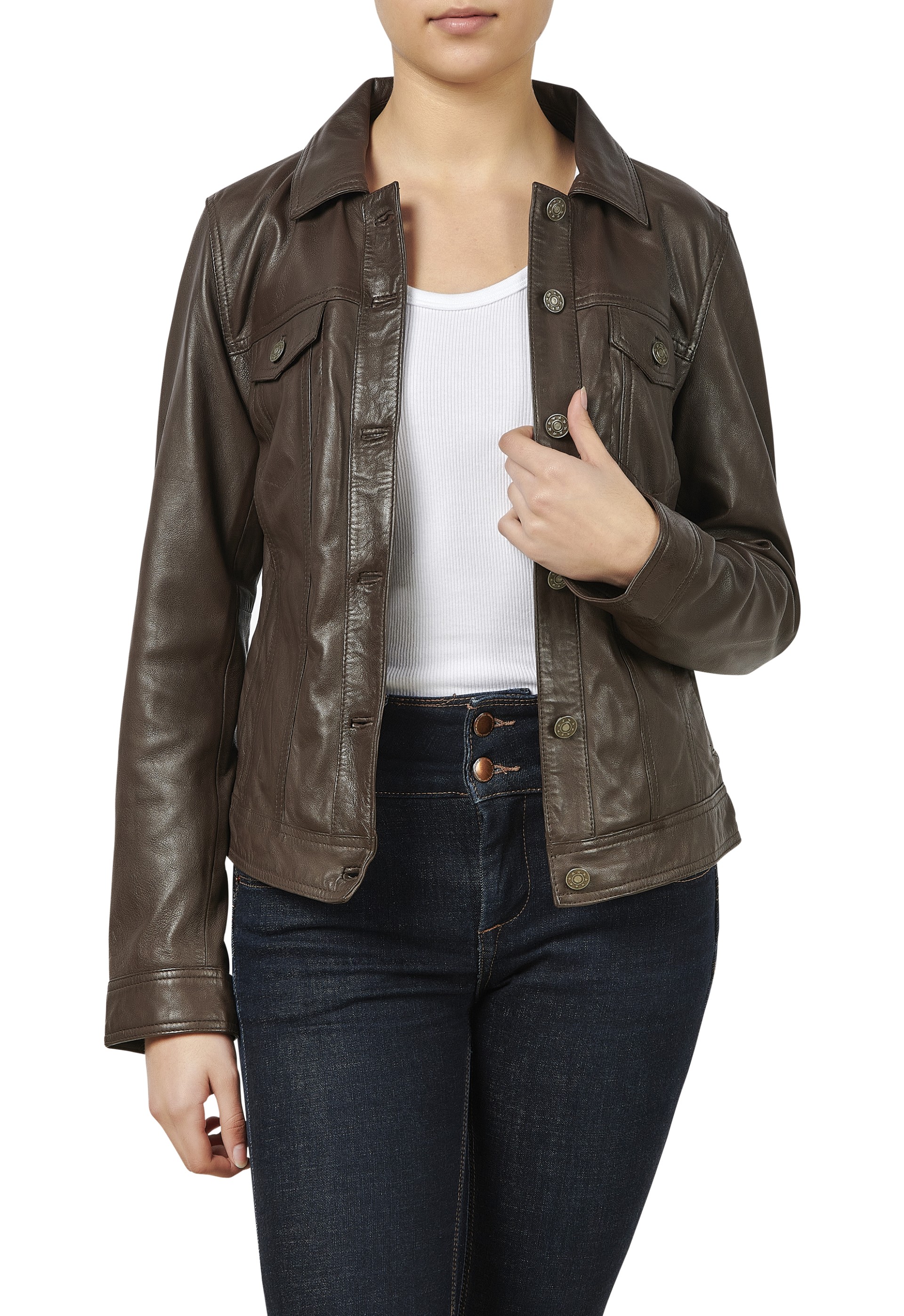 Blusão em pele Aurora