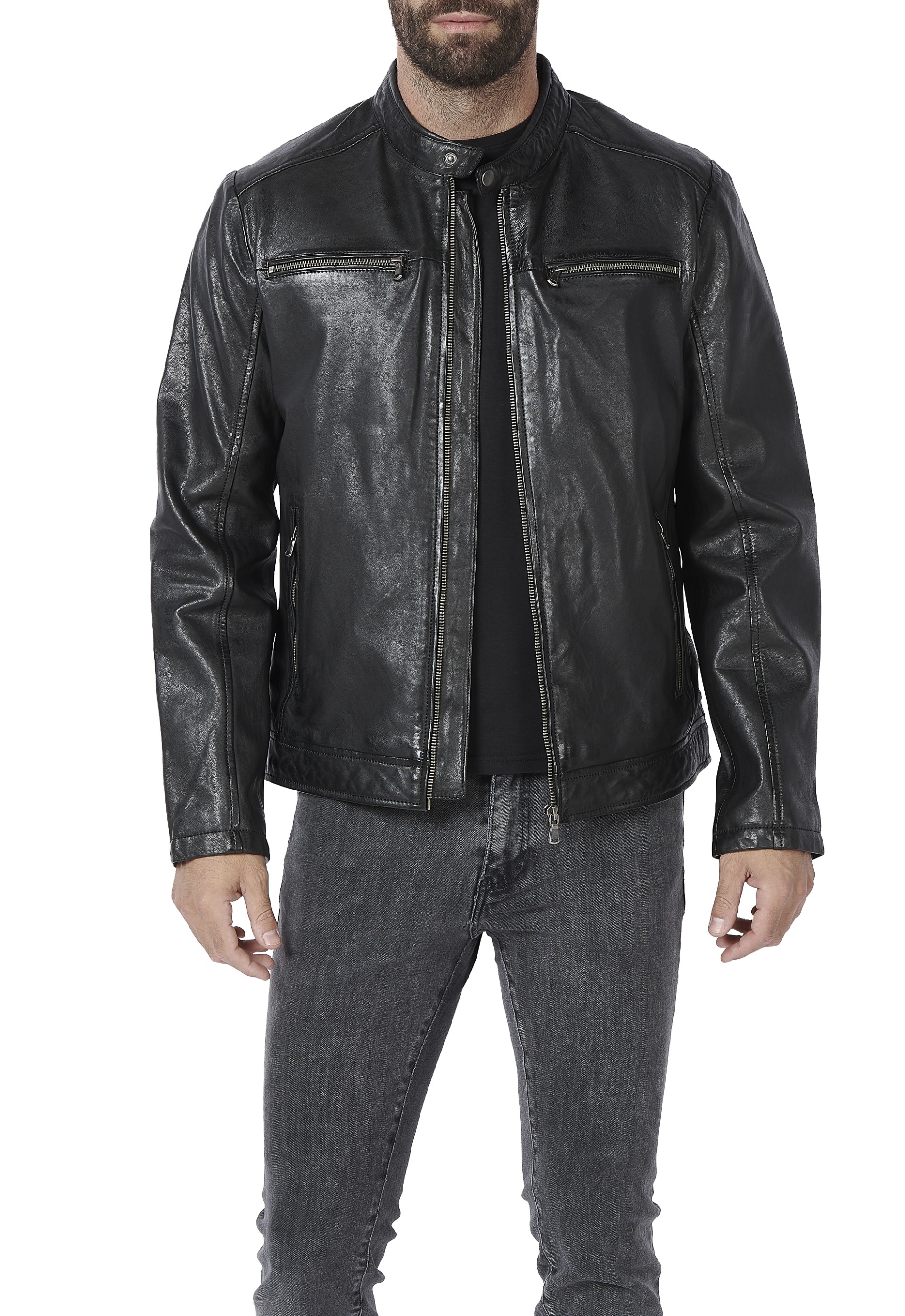 Blusão em pele Tomás