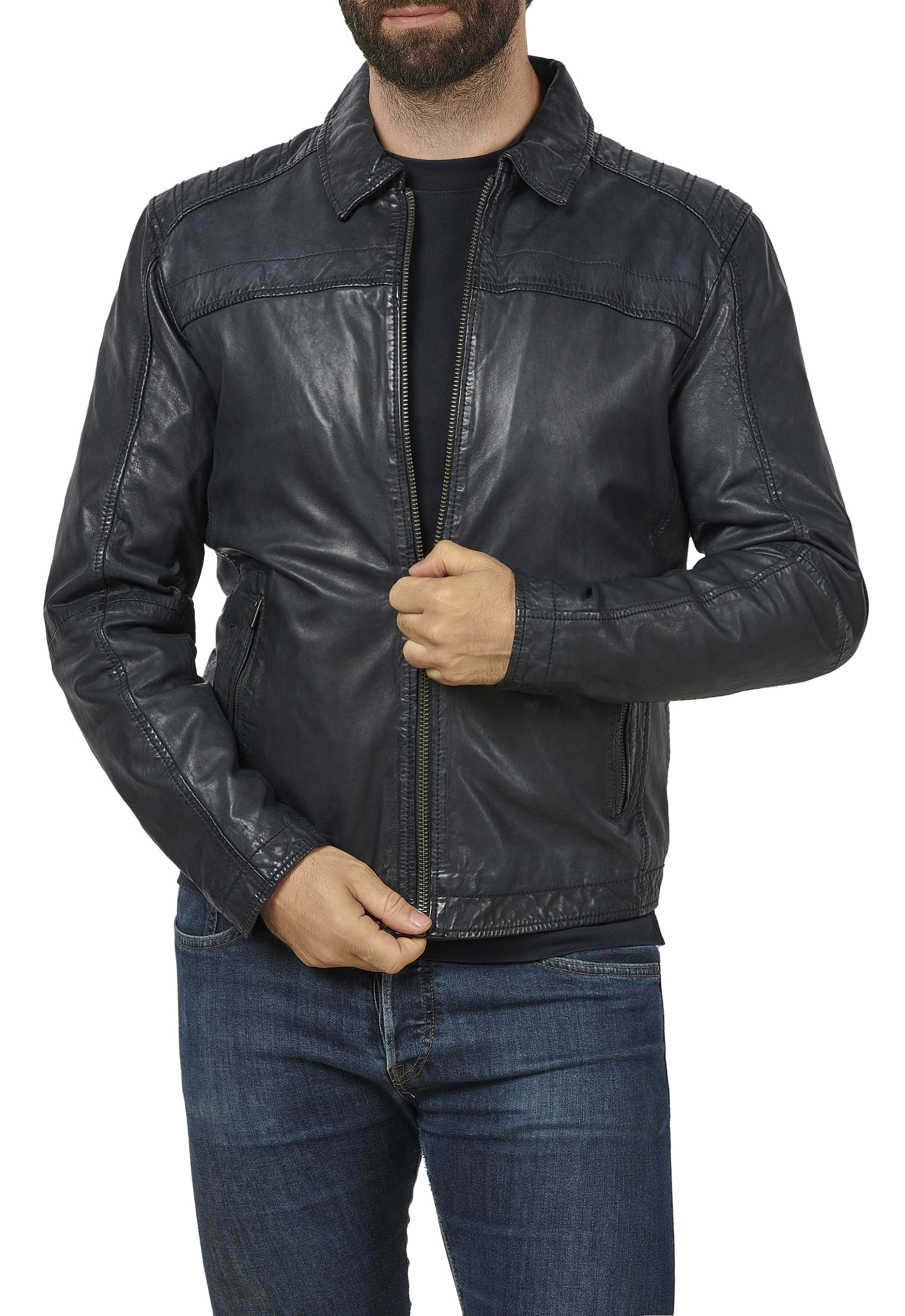 Blusão em pele Leonel