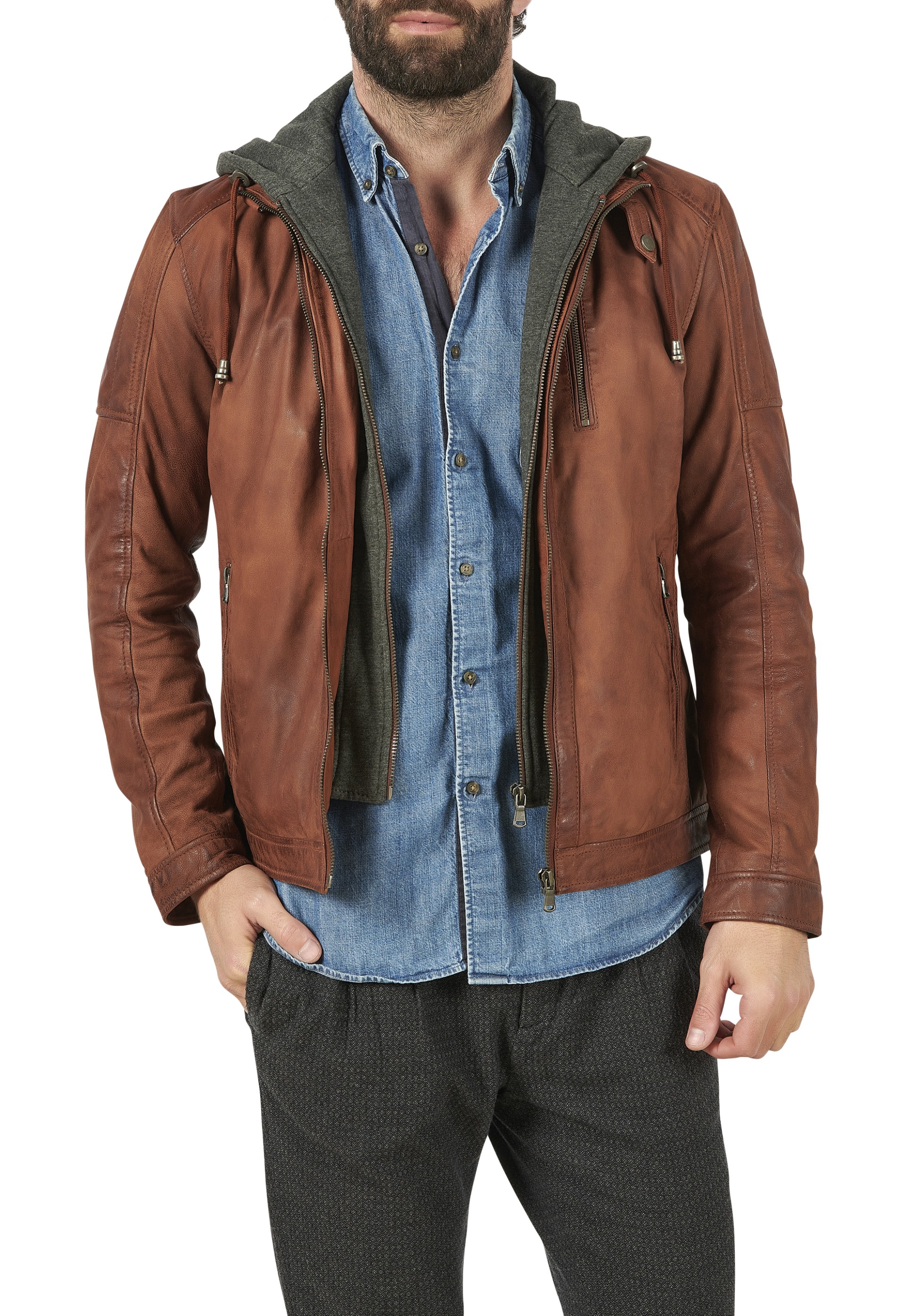 Blusão em pele Lucca