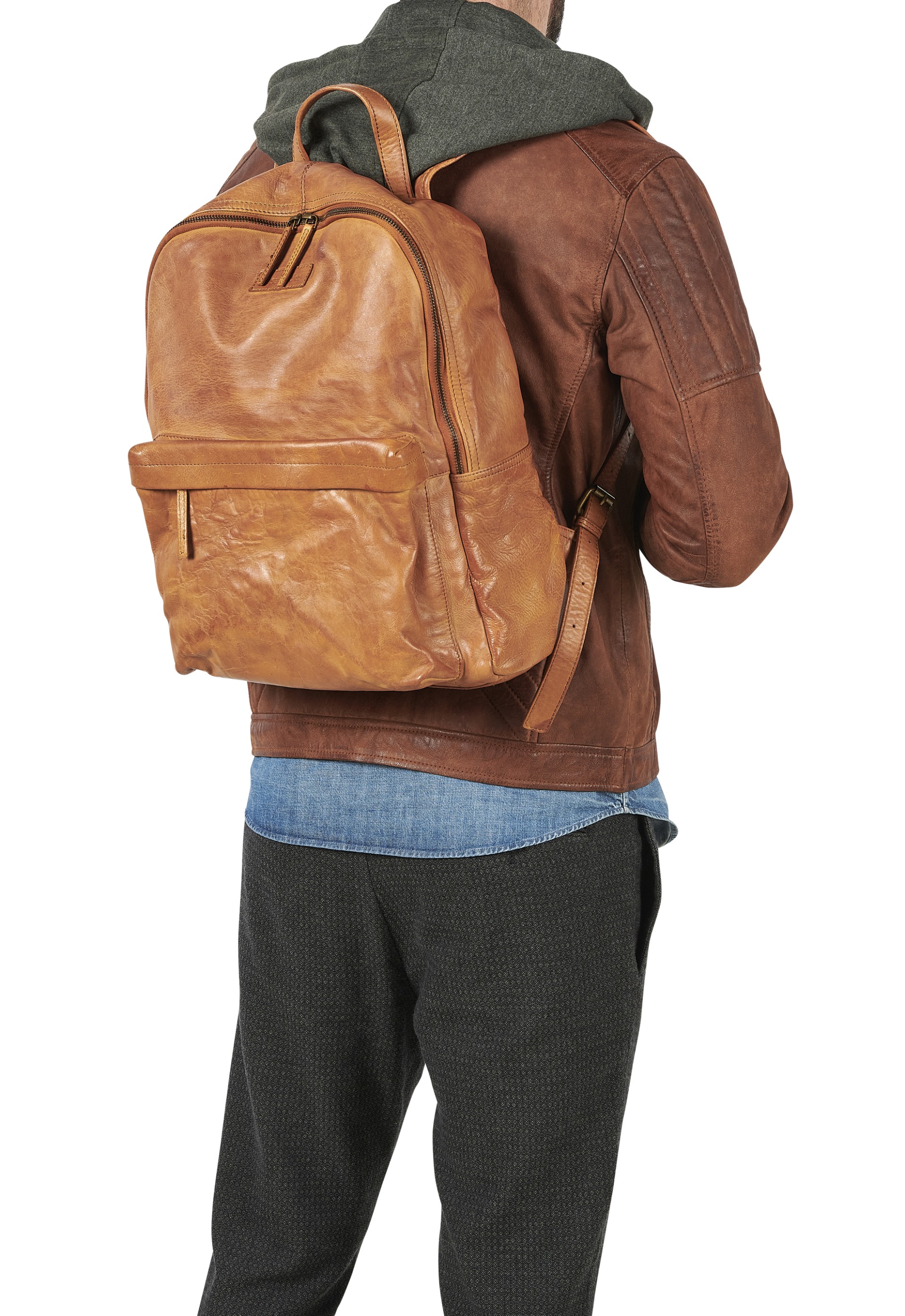 Mochila em pele Coimbra