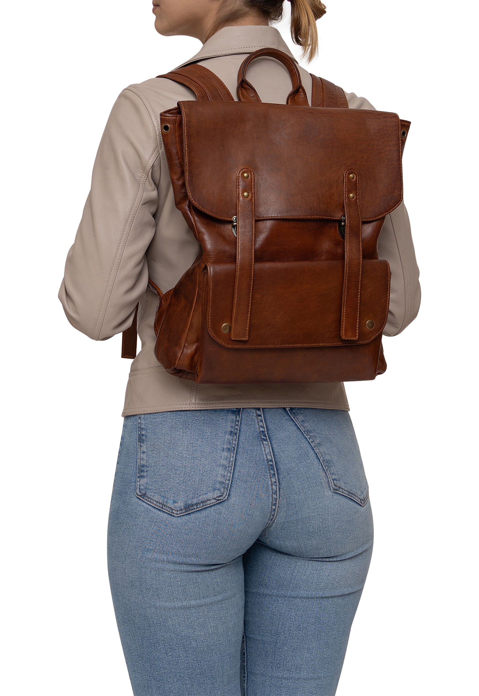 Mochila em pele 0SE039