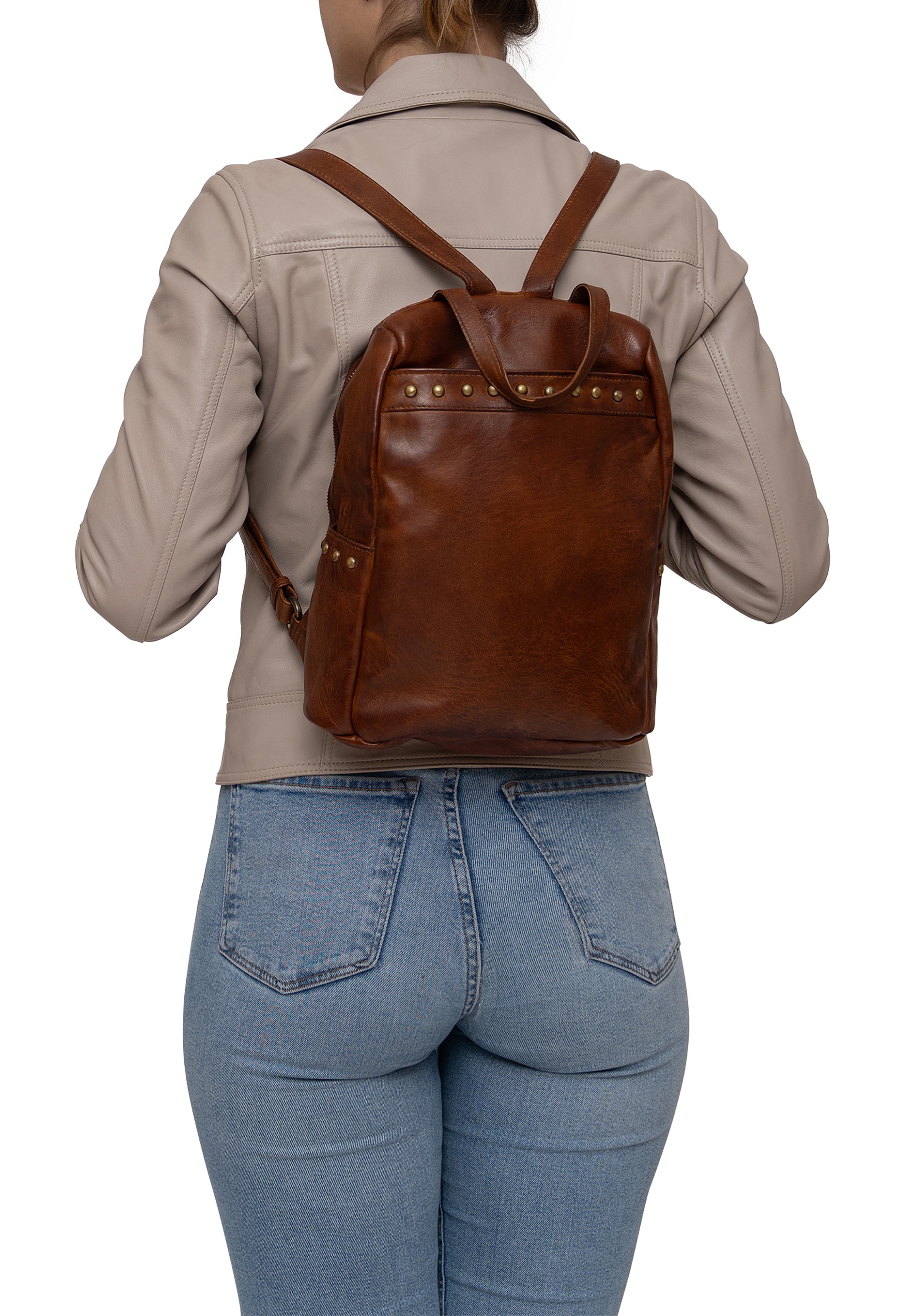 Mochila em pele SE394