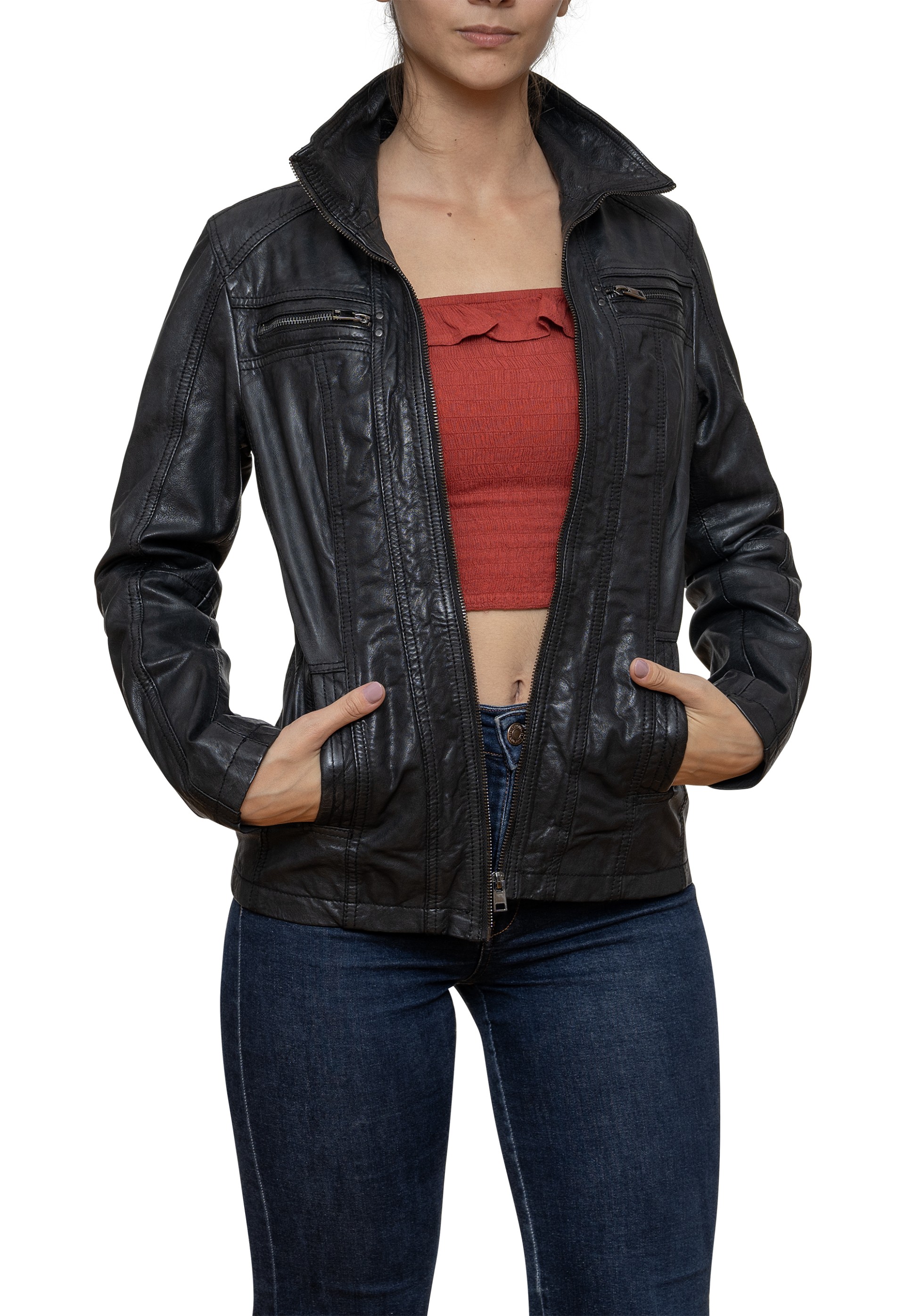 Blusão em pele Diana