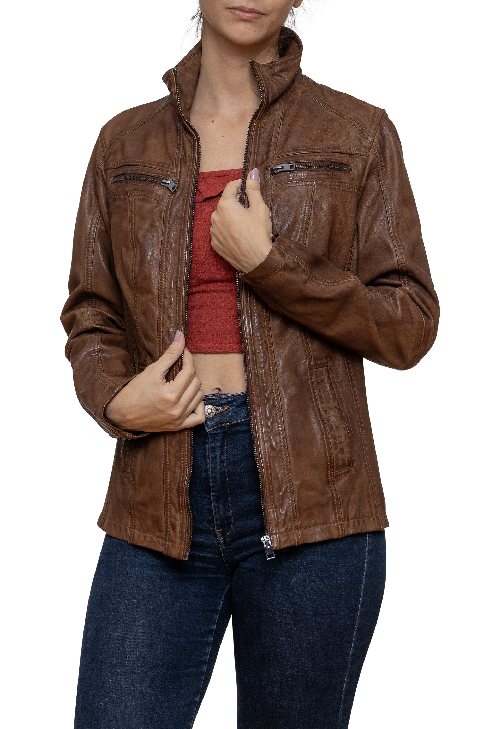 Blusão em pele Diana